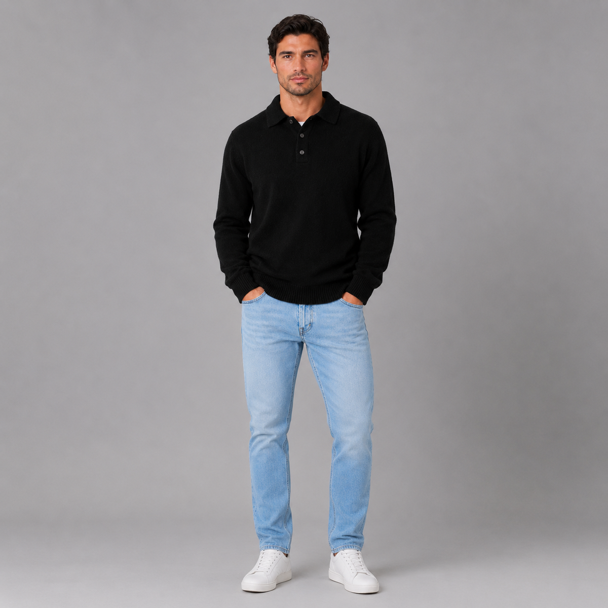 Men’s Polo Knit Jumper