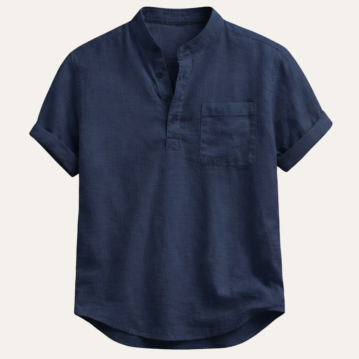 The Capri Men's Casual Henley Short Sleeve Shirt