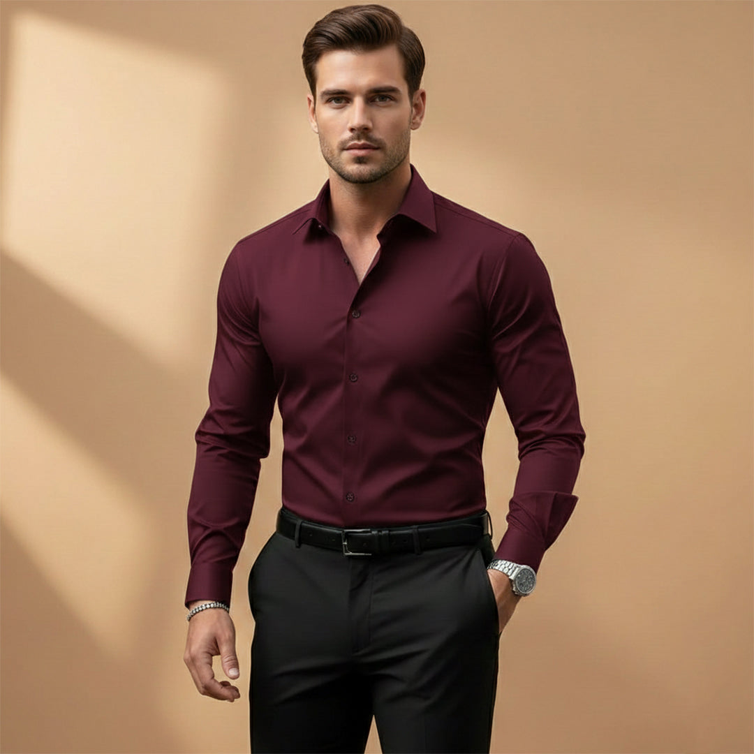 The Carlton Men's Long Sleeve Dress Shirt