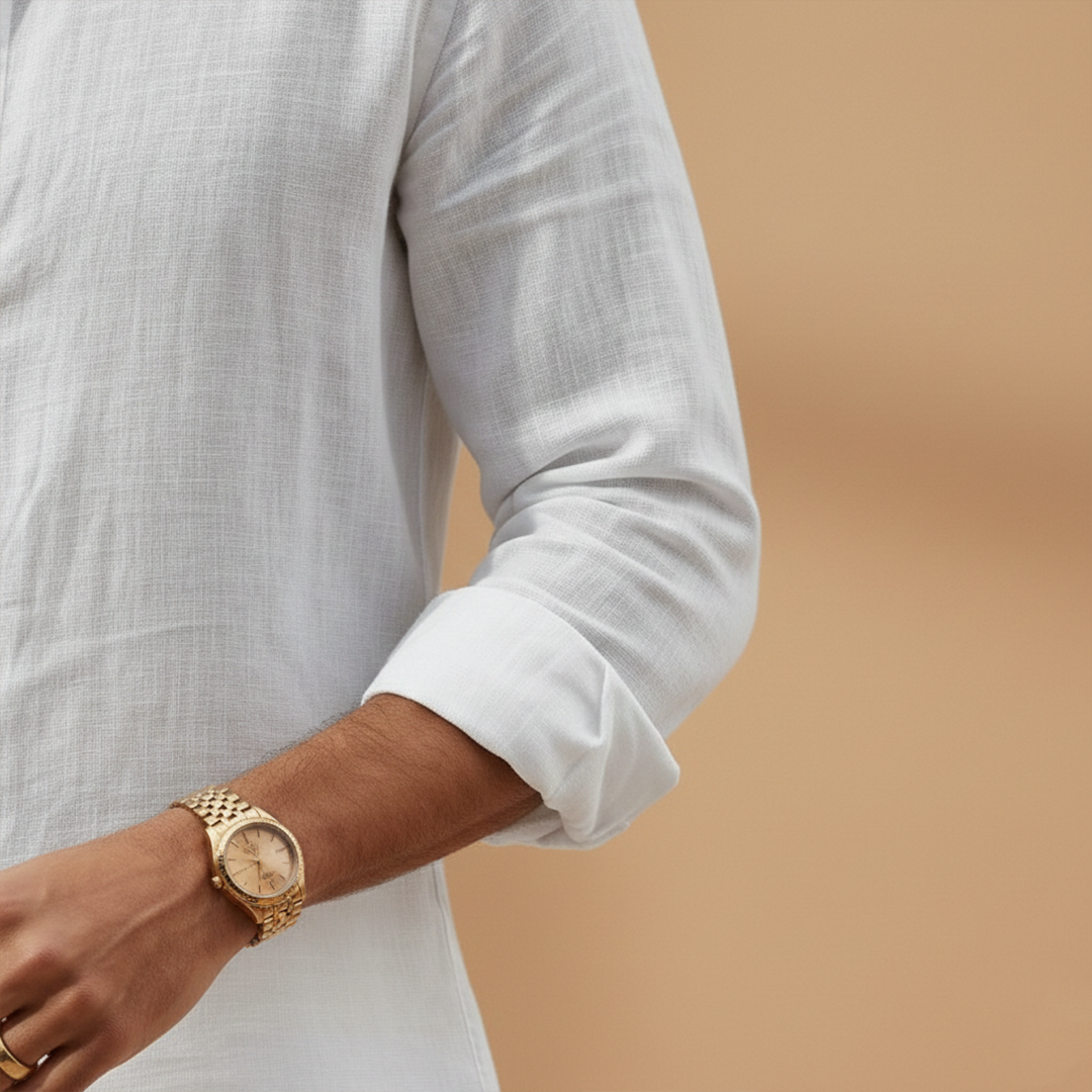Men's Long Sleeve Classic Collar Button Down Shirt