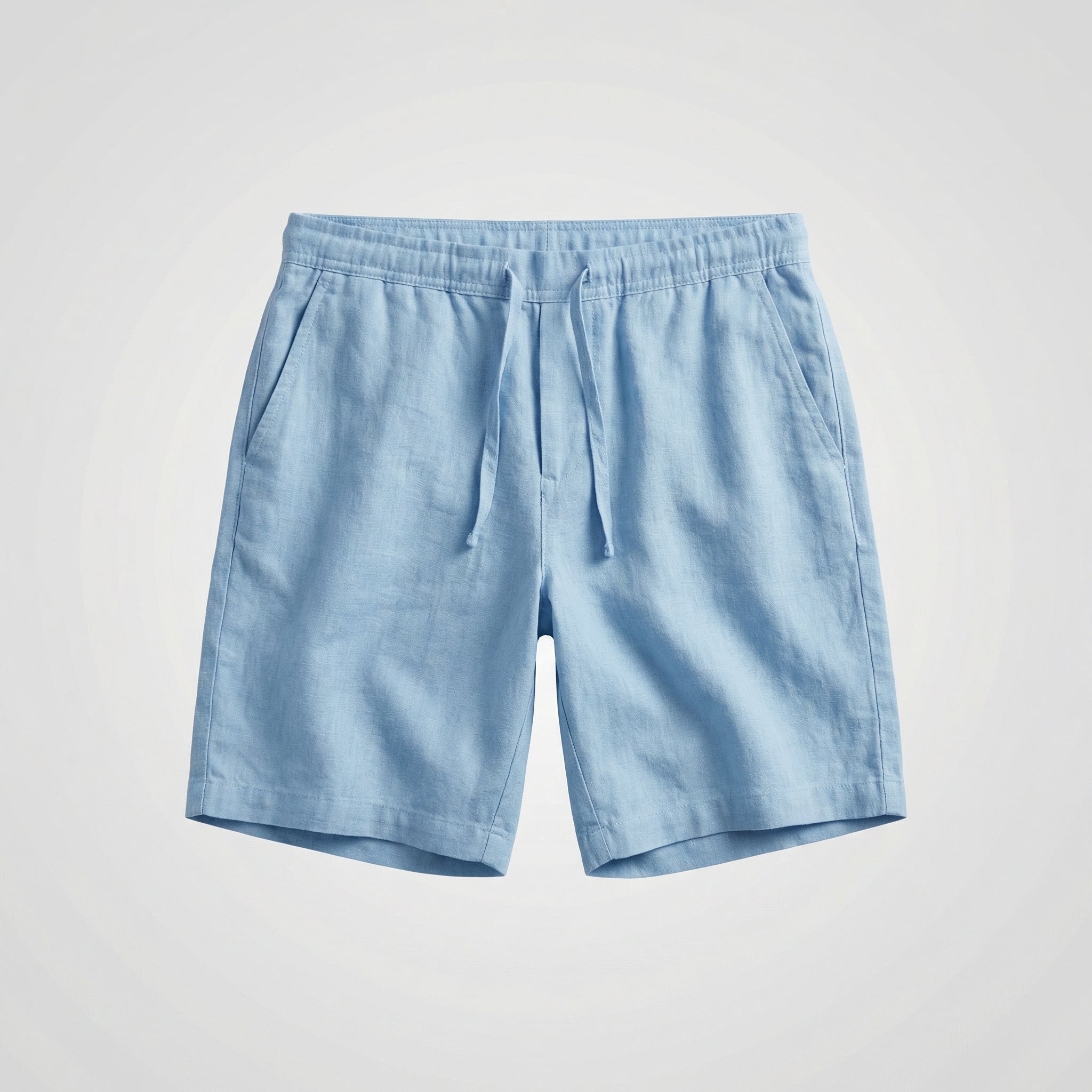Men's Linen Shorts Elasticated Waist Casual Summer