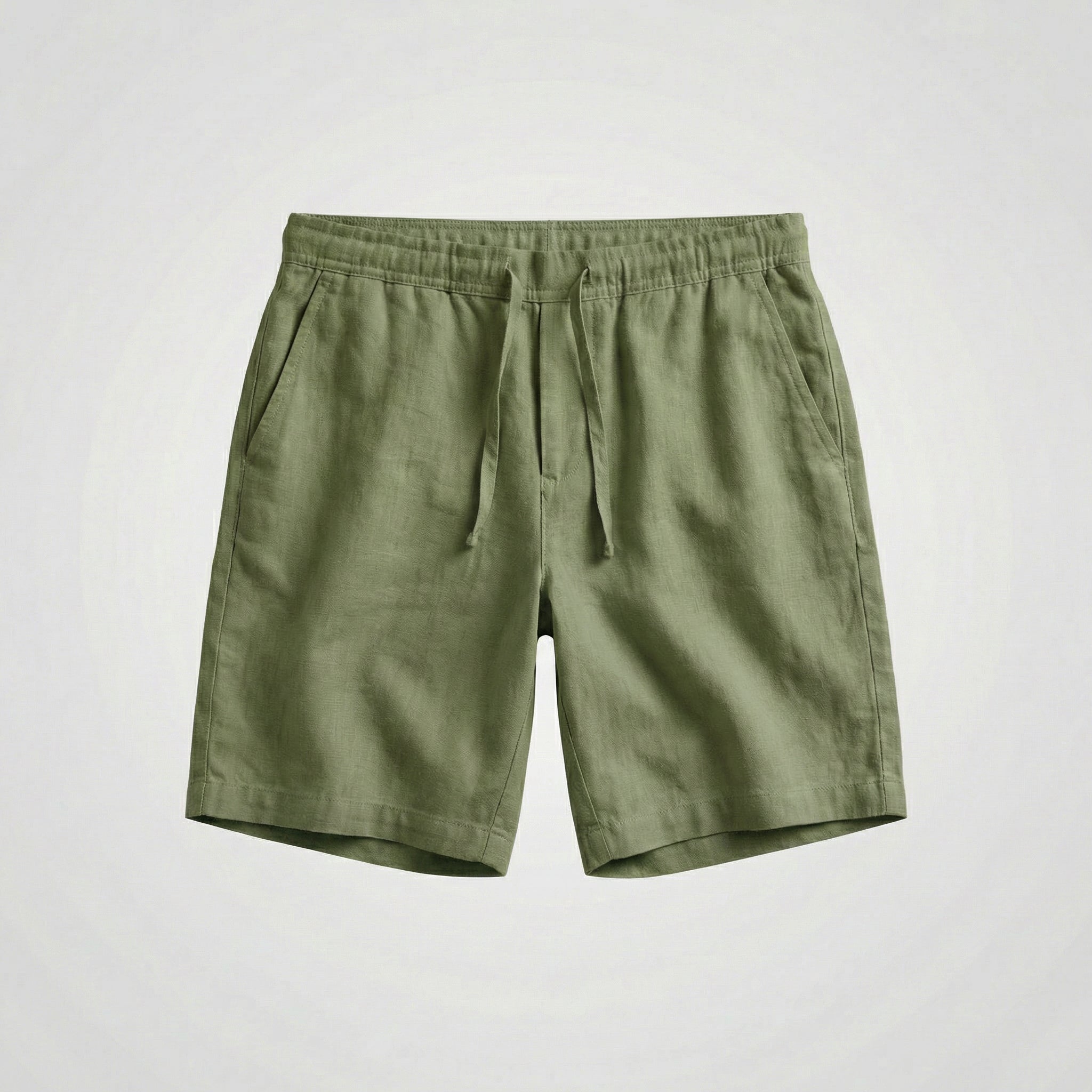 Men's Linen Shorts Elasticated Waist Casual Summer