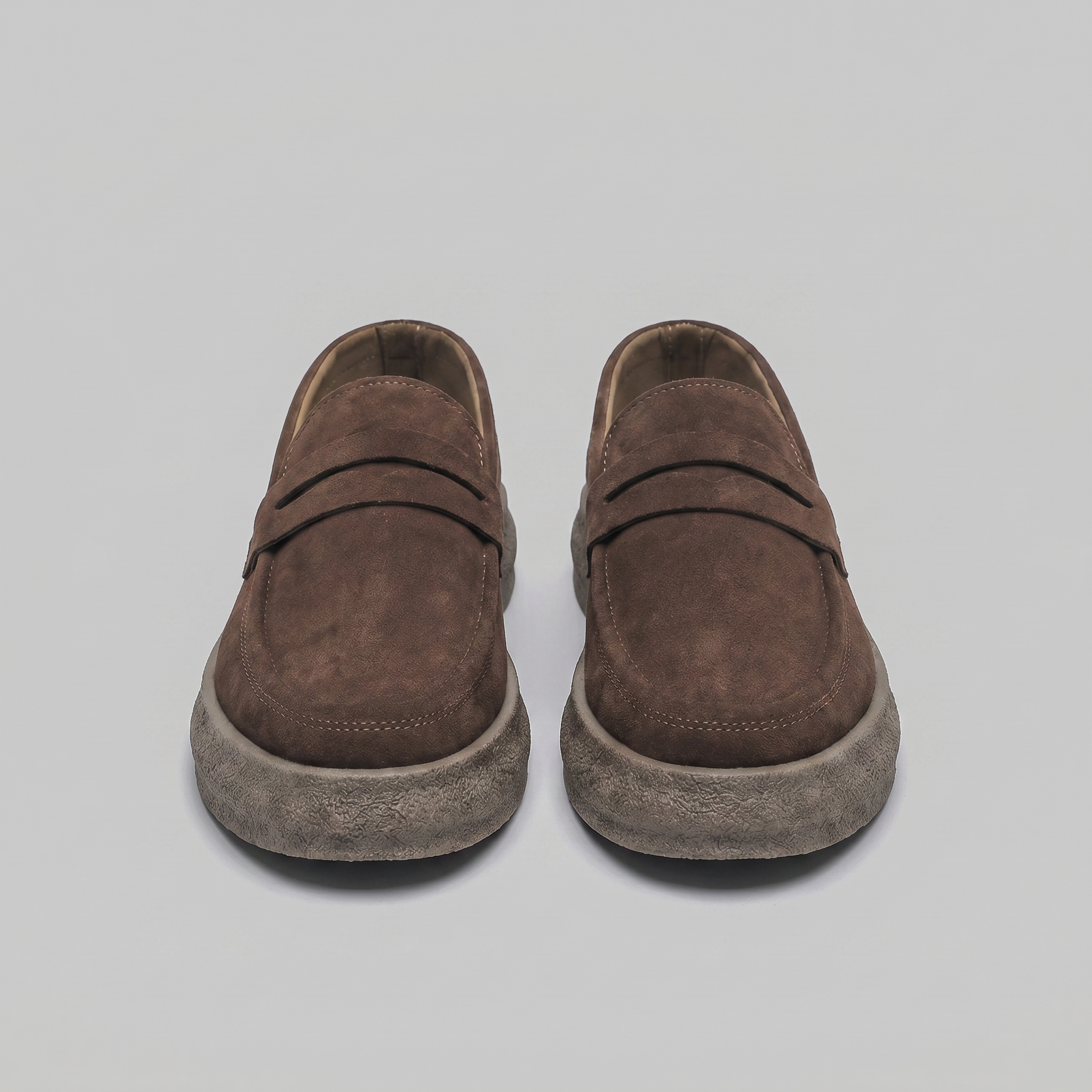 Men's Suede Thick Sole Casual Penny Loafers