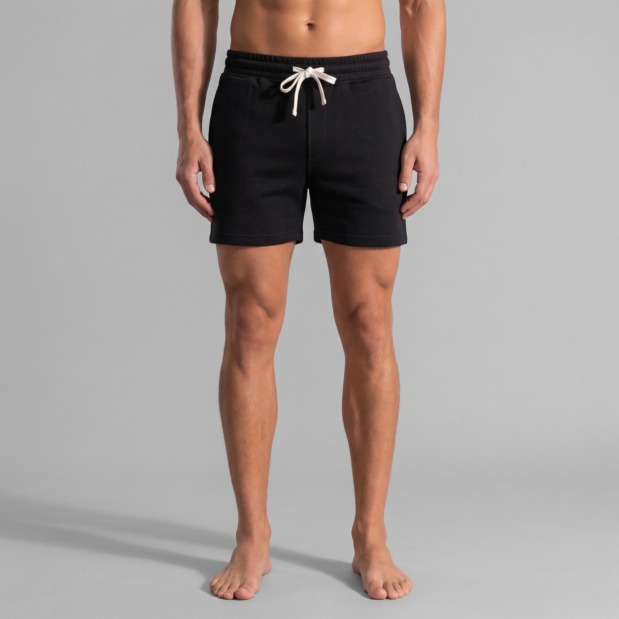 Men's Solid Colour Short Length Swim Shorts Summer Beach