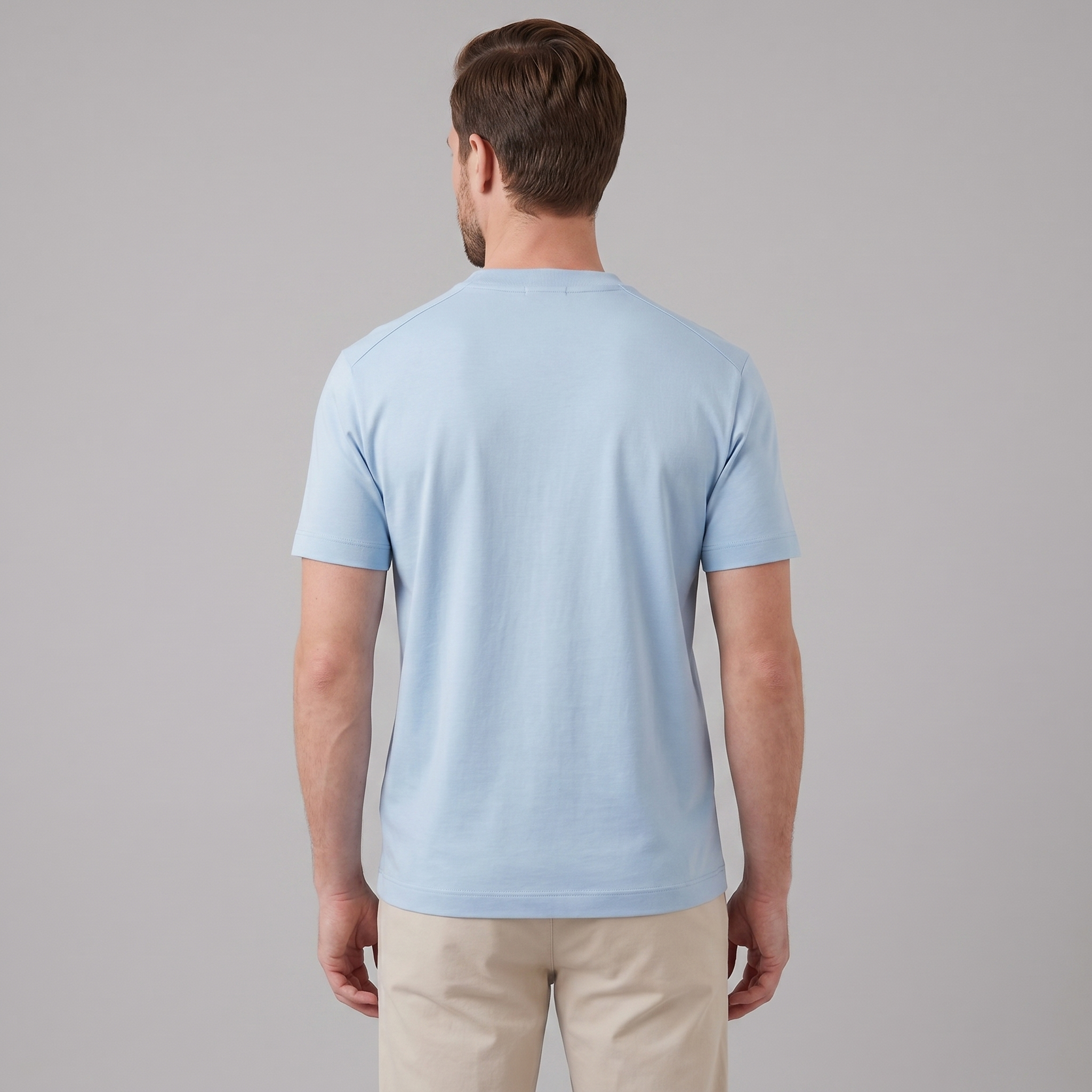 Men's Cotton Crew Neck T-Shirt Short Sleeve Casual