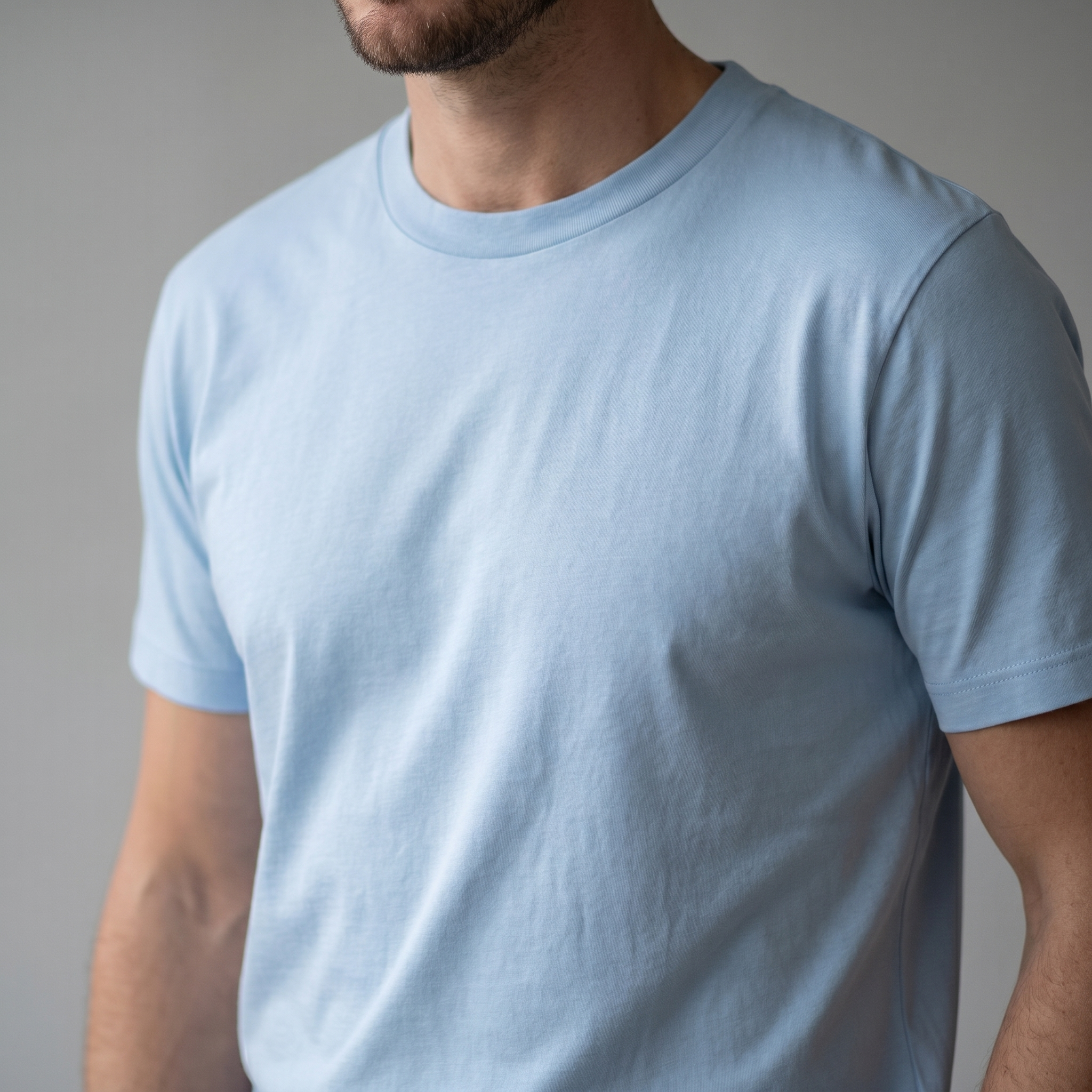 Men's Cotton Crew Neck T-Shirt Short Sleeve Casual