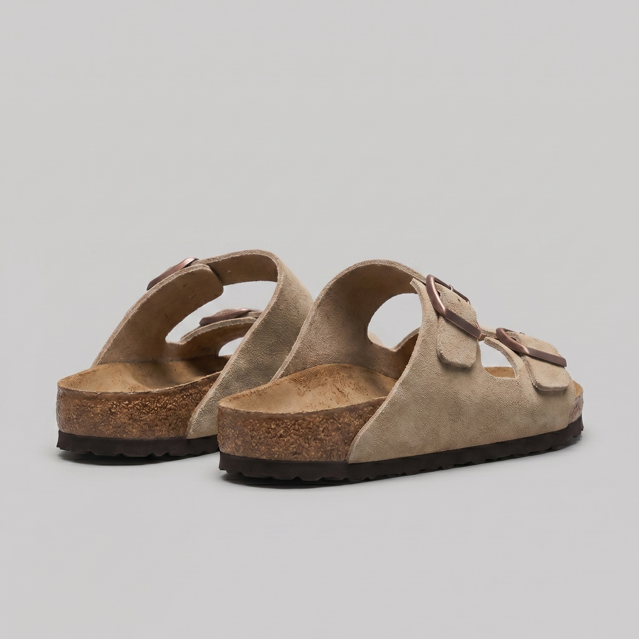 Men's Suede Double Strap Buckle Sandals Summer