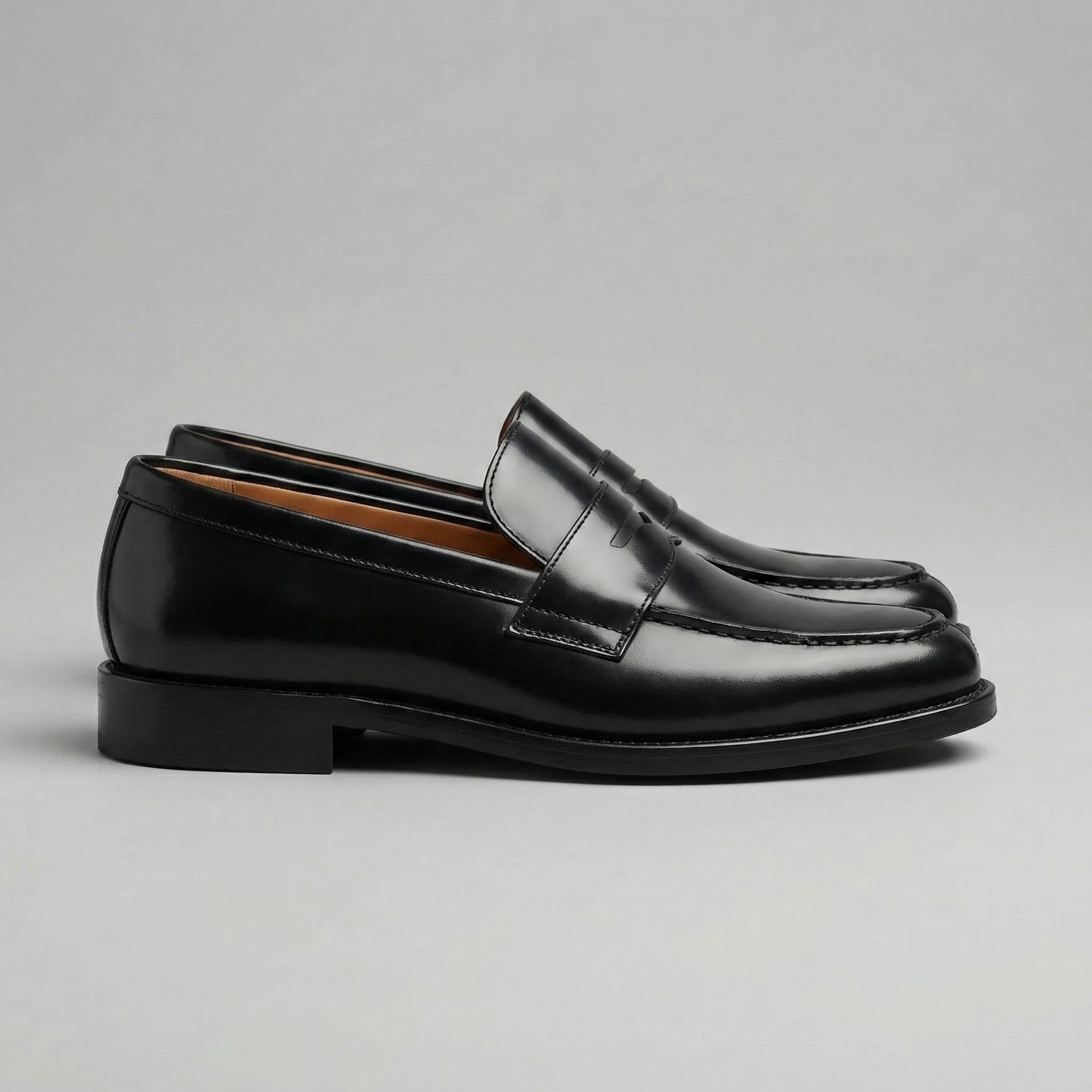 Men's Leather Penny Loafers Slip On Smart Formal Shoes
