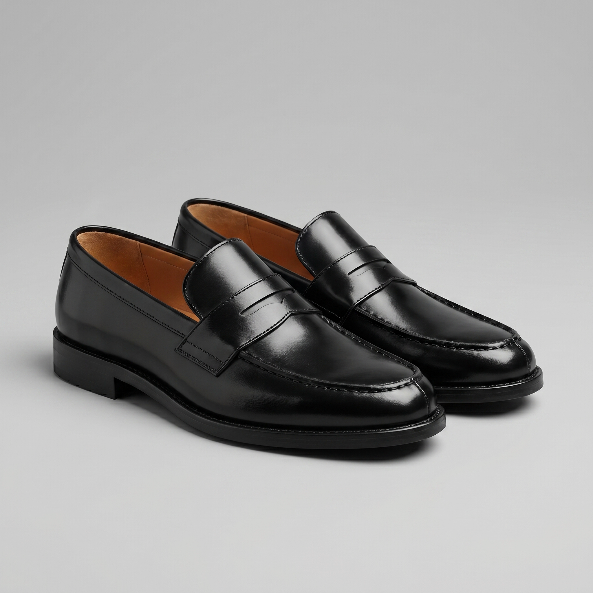Men's Leather Penny Loafers Slip On Smart Formal Shoes