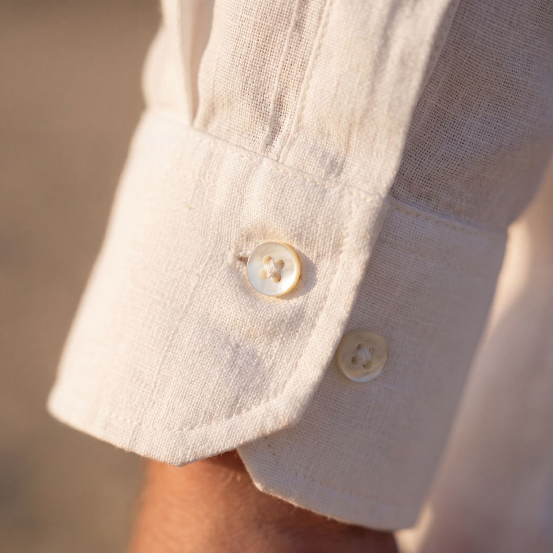 Men's Linen Long Sleeve Classic Collar Shirt Summer