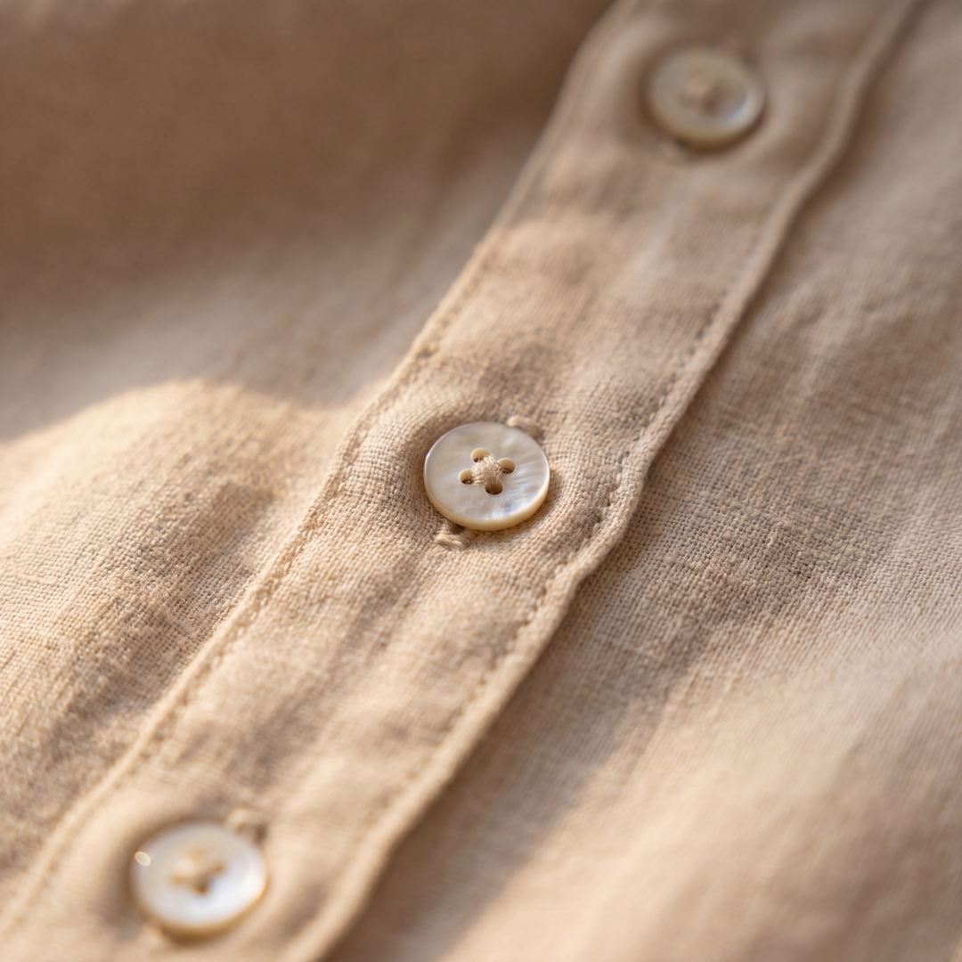 Men's Linen Long Sleeve Classic Collar Shirt Summer