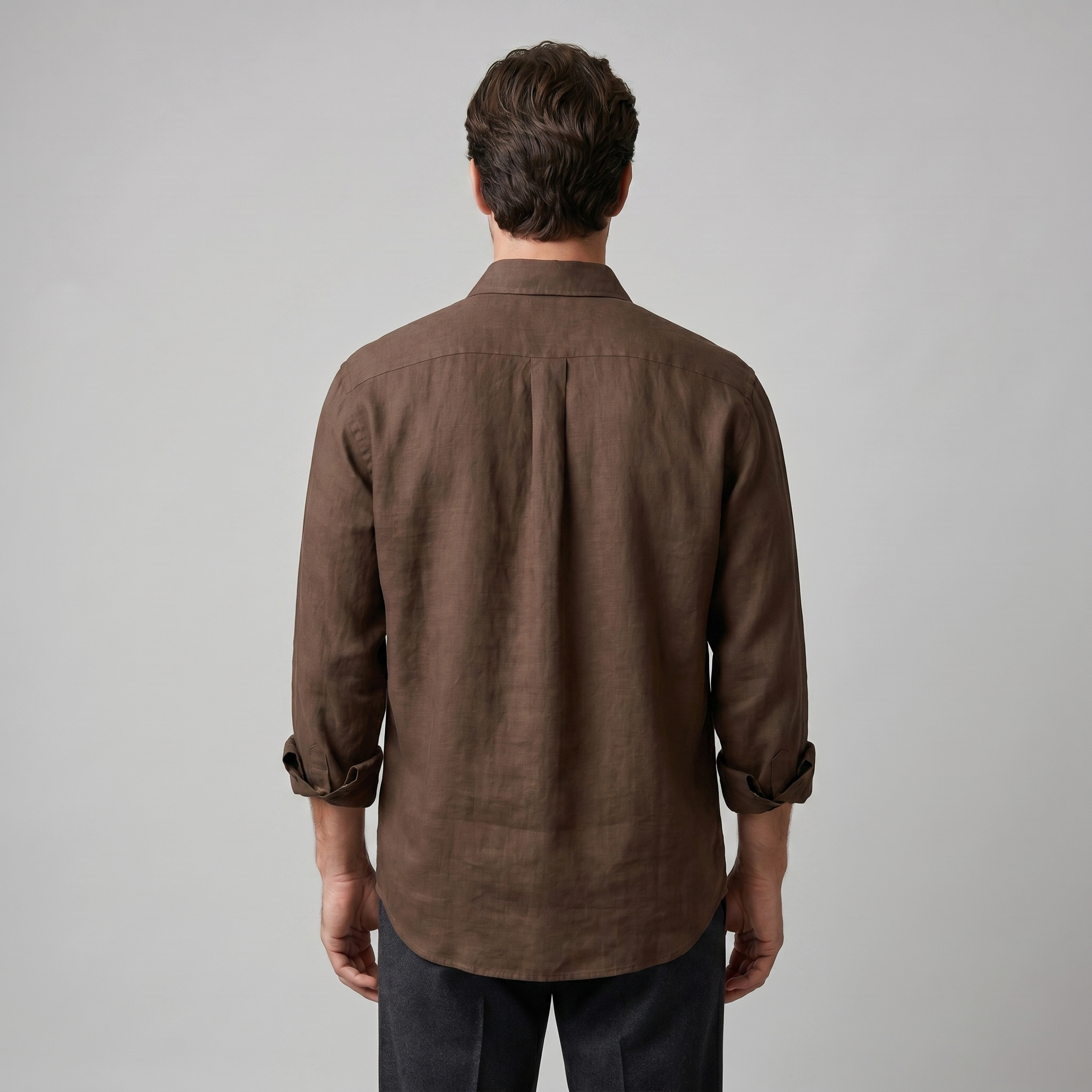 Men's Linen Oversized Long Sleeve Shirt Summer