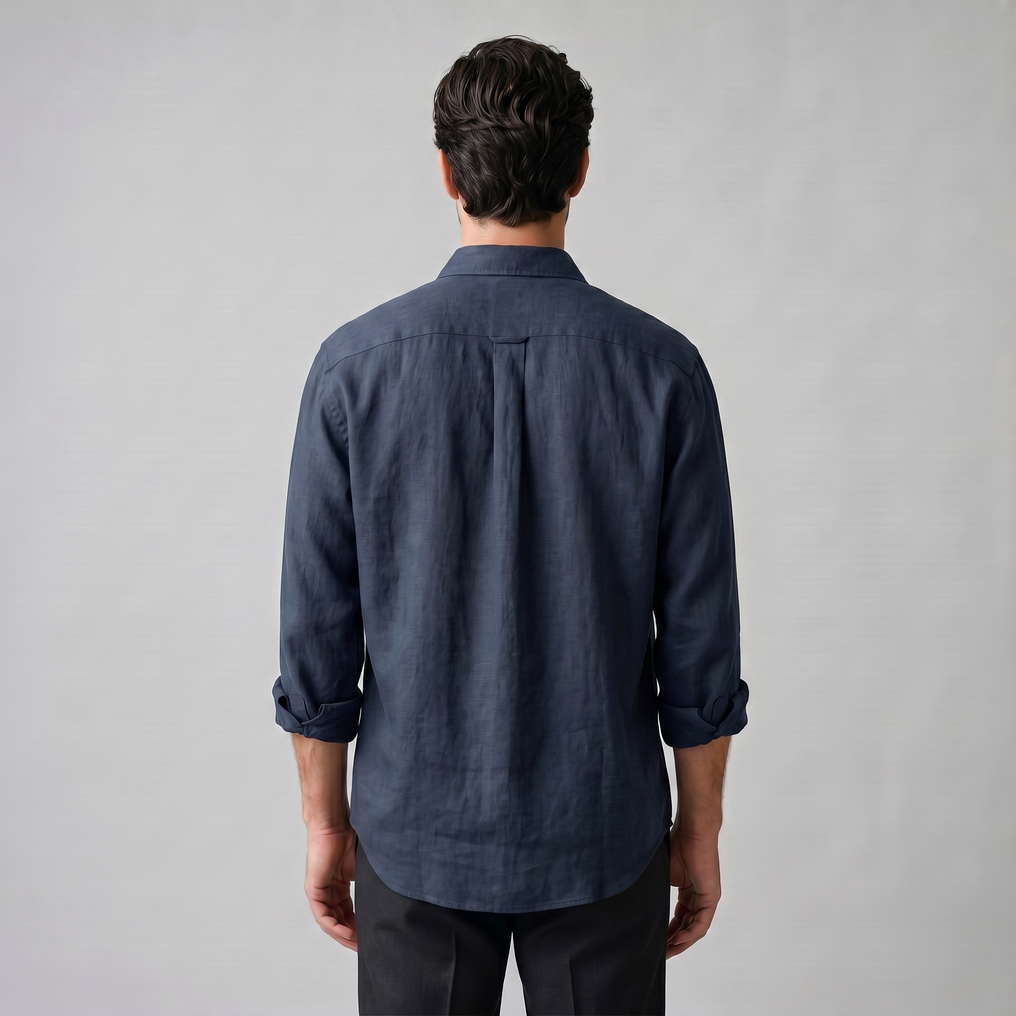 Men's Linen Oversized Long Sleeve Shirt Summer