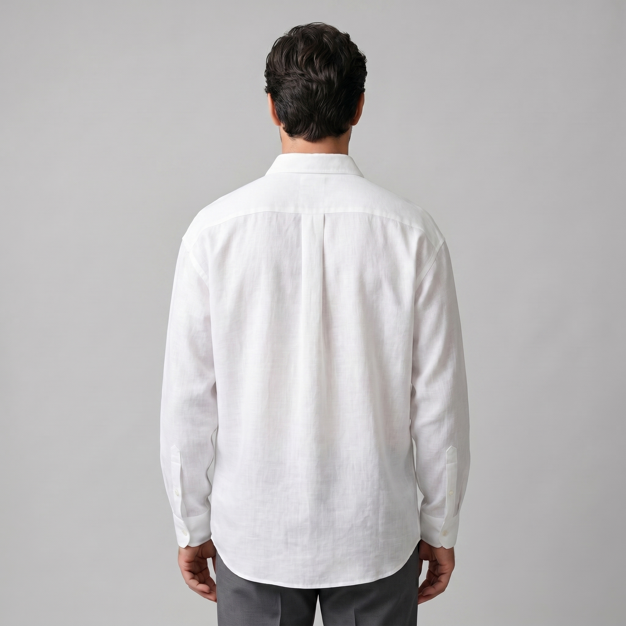 Men's Linen Oversized Long Sleeve Shirt Summer