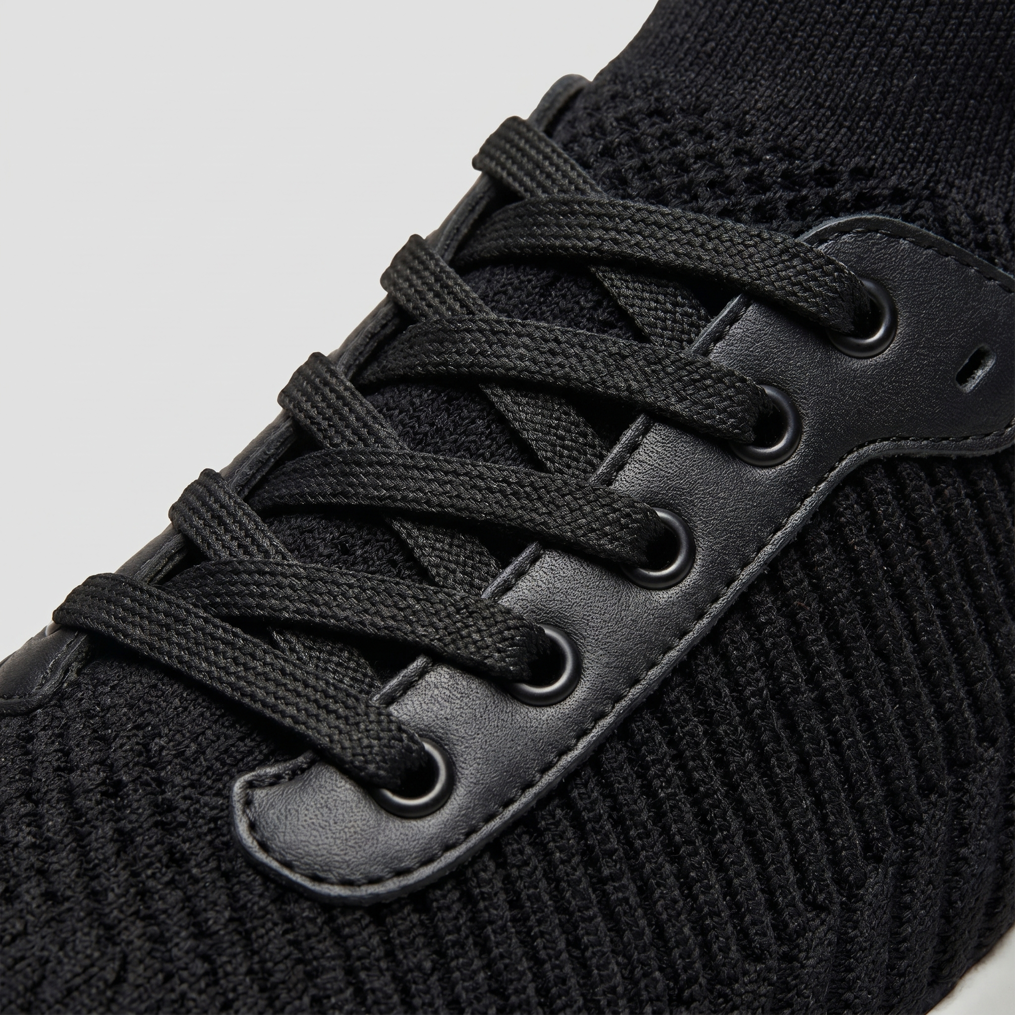 Men's Knit Upper Lace Up Low Top Casual Trainers