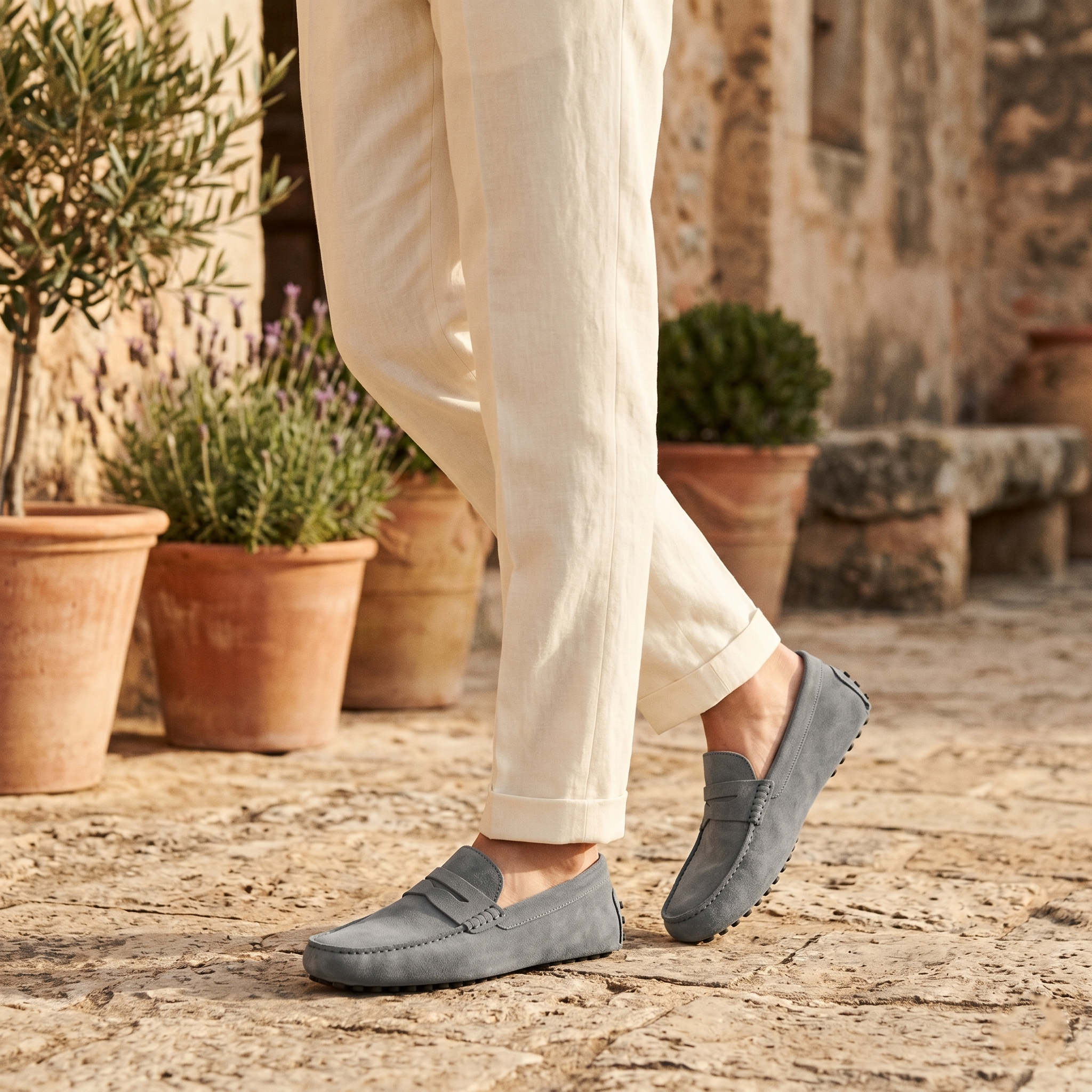 Men's Suede Moccasin Slip On Summer Penny Loafers