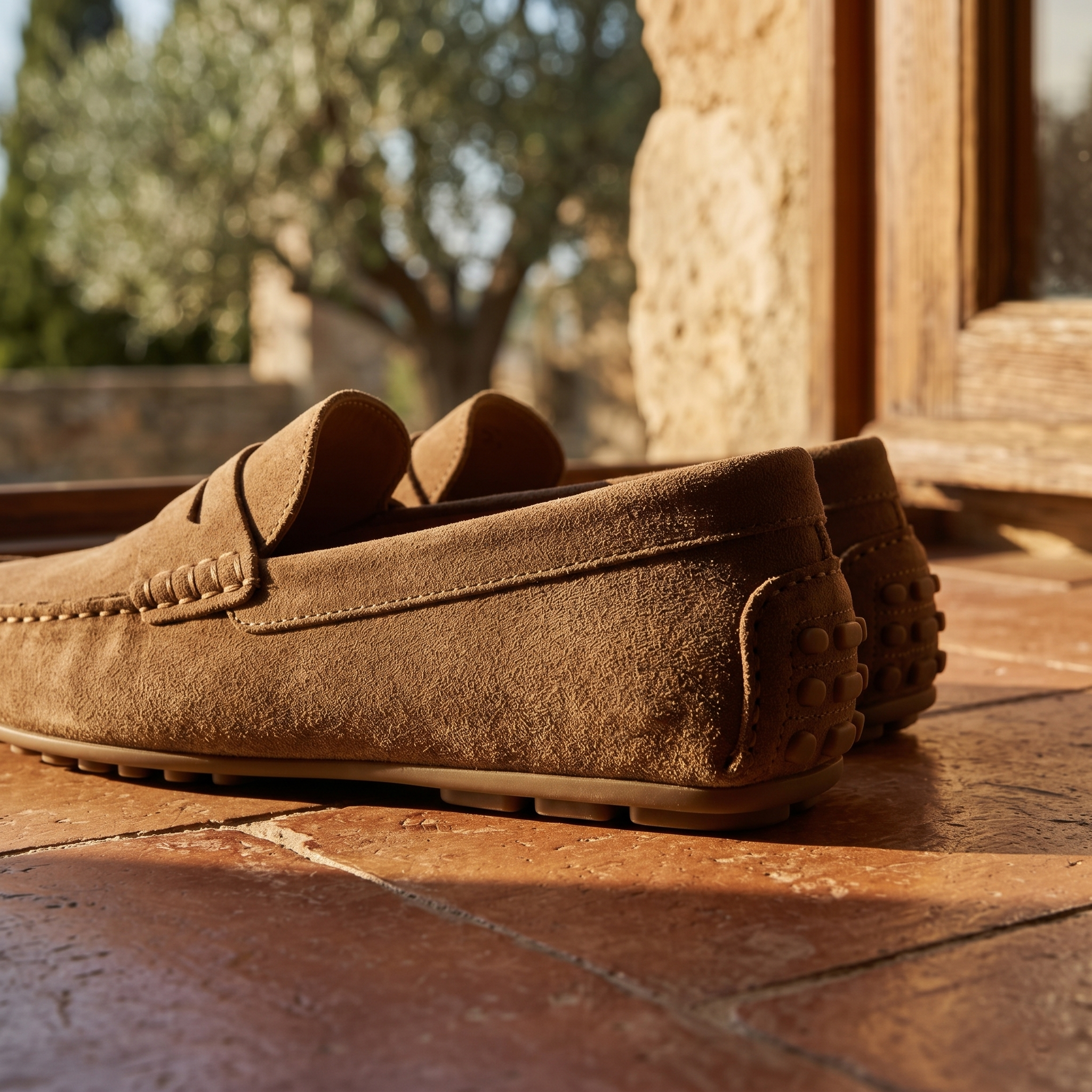 Men's Suede Moccasin Slip On Summer Penny Loafers