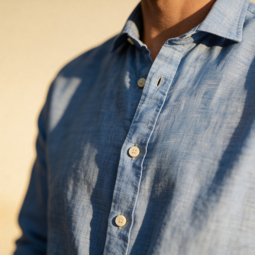 Men's Linen Short Sleeve Shirt Summer Holiday