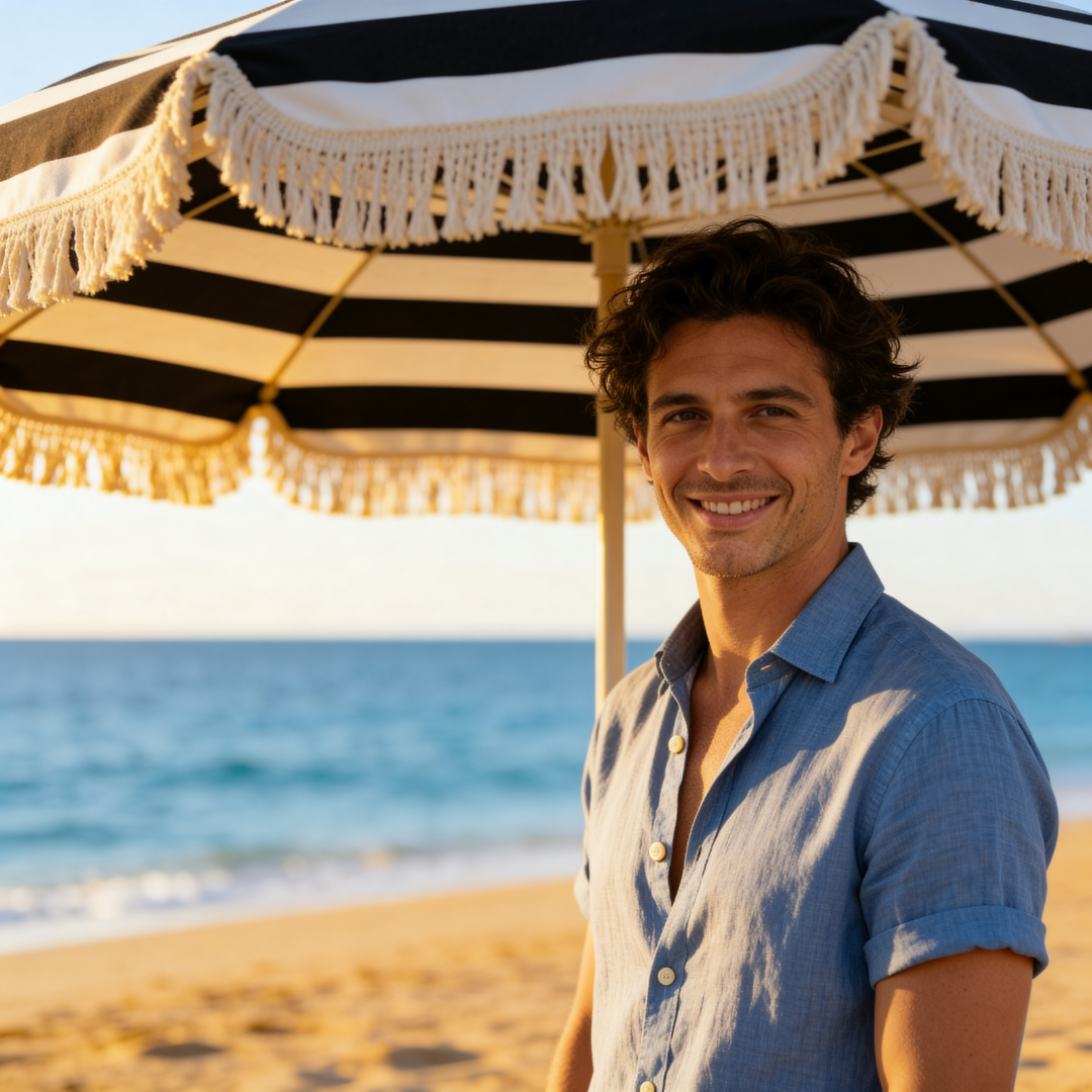 Men's Linen Short Sleeve Shirt Summer Holiday