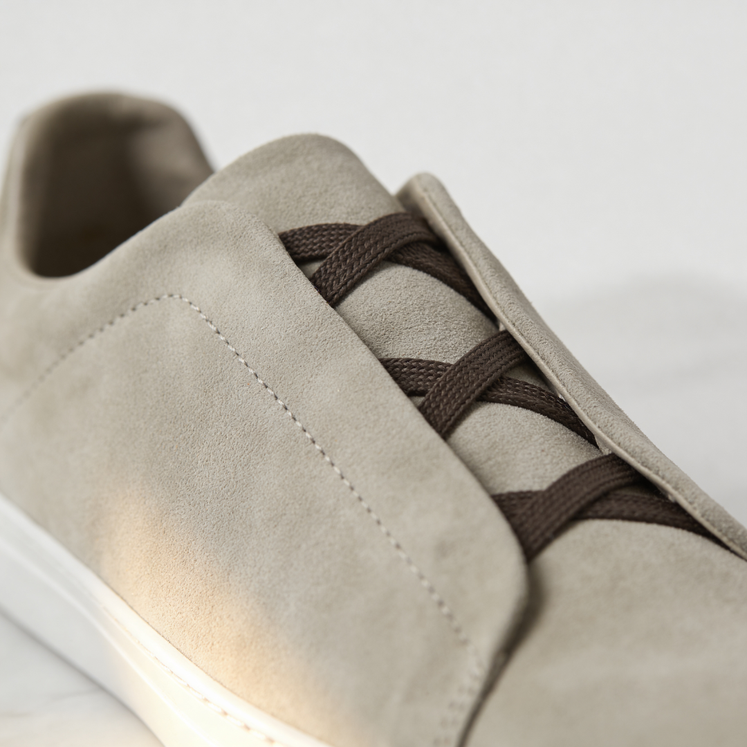 Men's Suede Slip On Trainers Elastic Strap Smart Casual