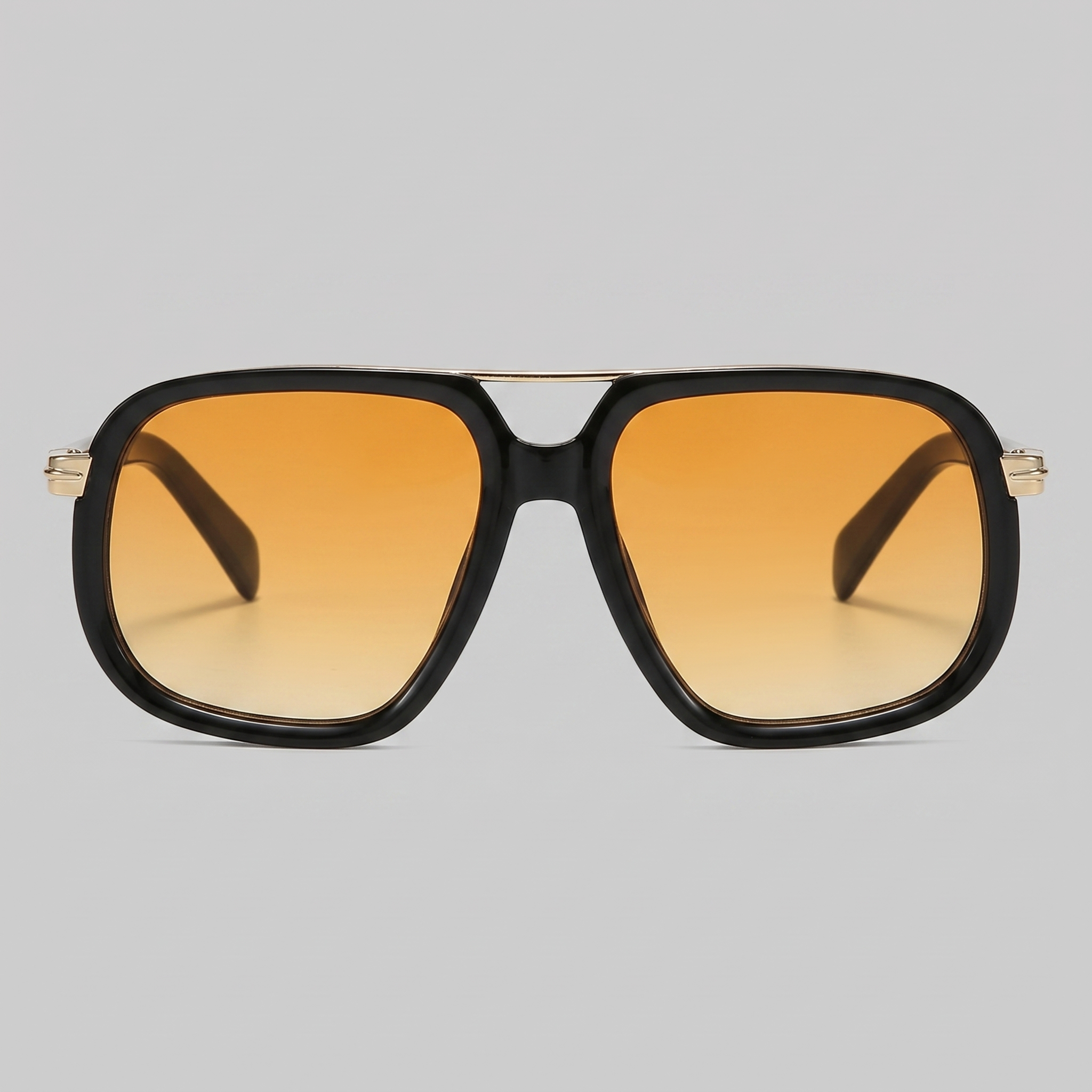 Men's Square Frame Double Bridge Sunglasses Summer