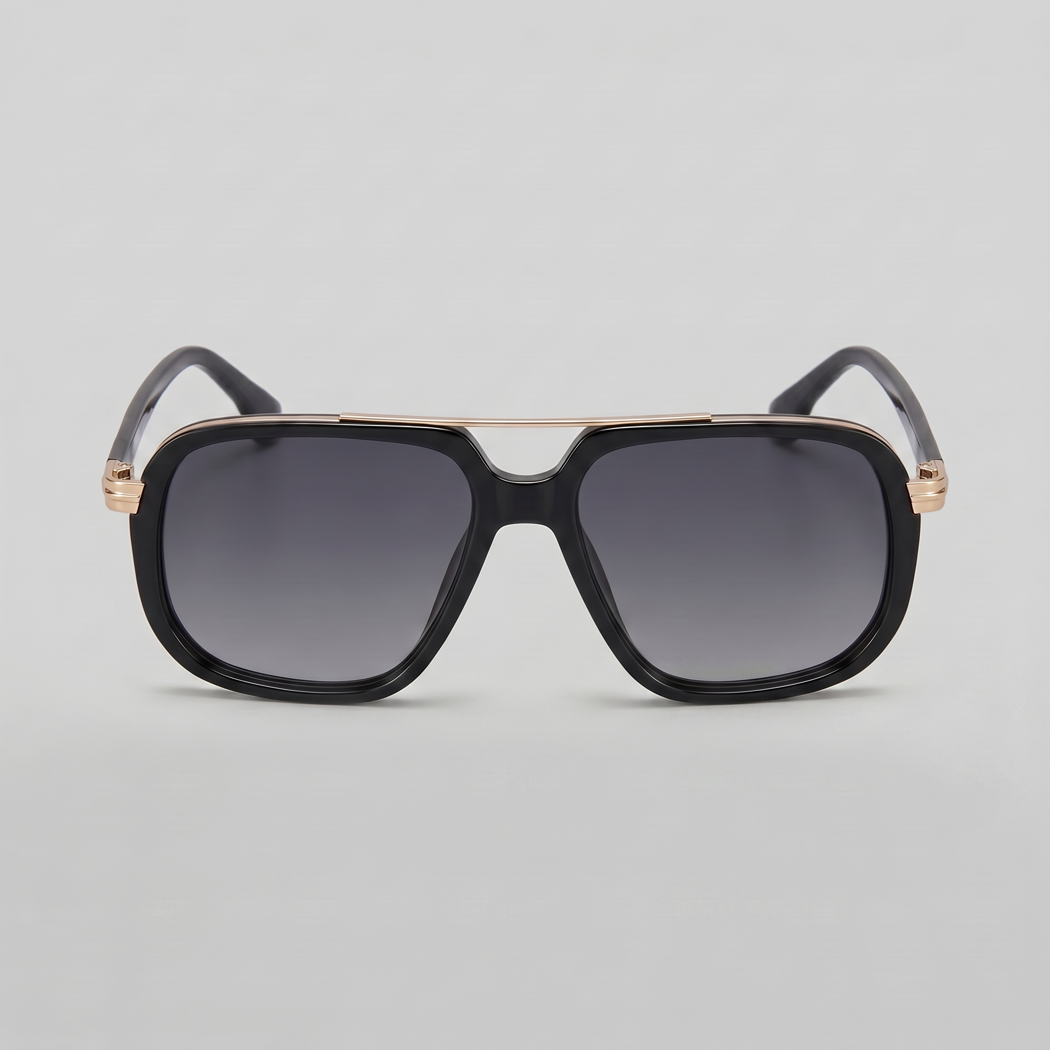 Men's Square Frame Double Bridge Sunglasses Summer
