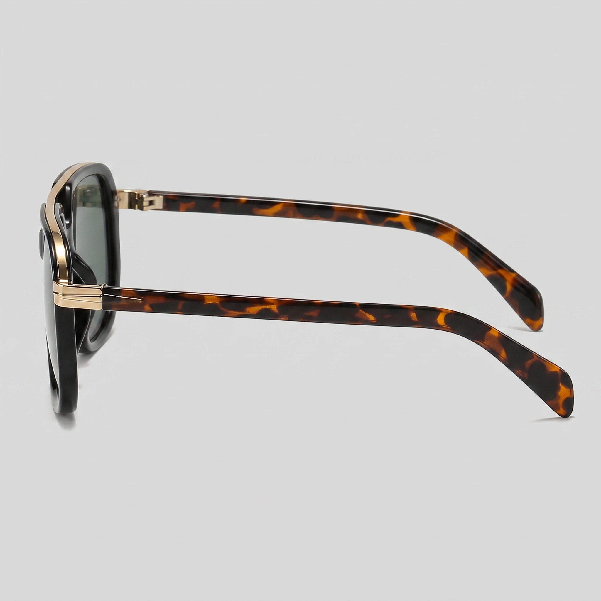 Men's Square Frame Double Bridge Sunglasses Summer