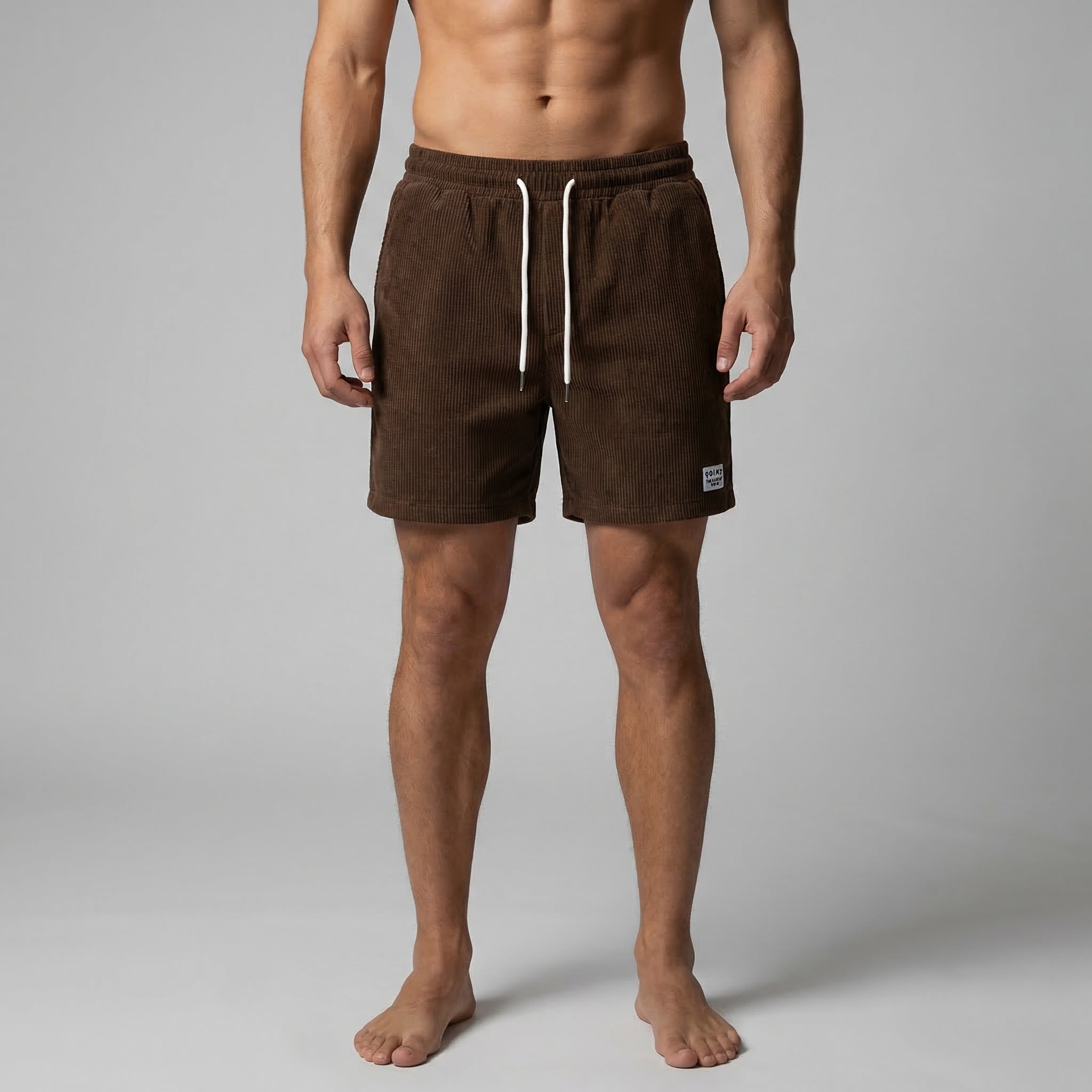 Men's Striped Drawstring Swim Shorts Summer Beach