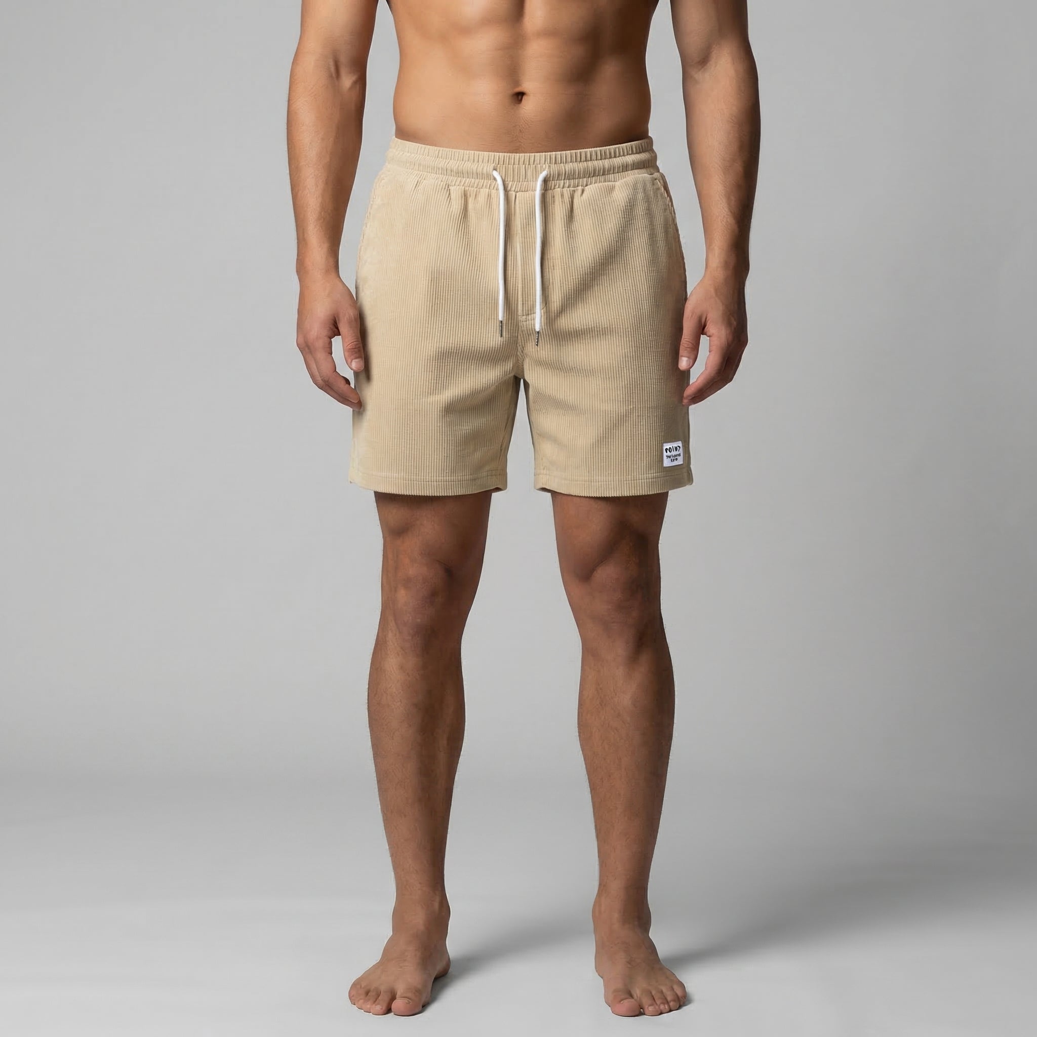 Men's Striped Drawstring Swim Shorts Summer Beach