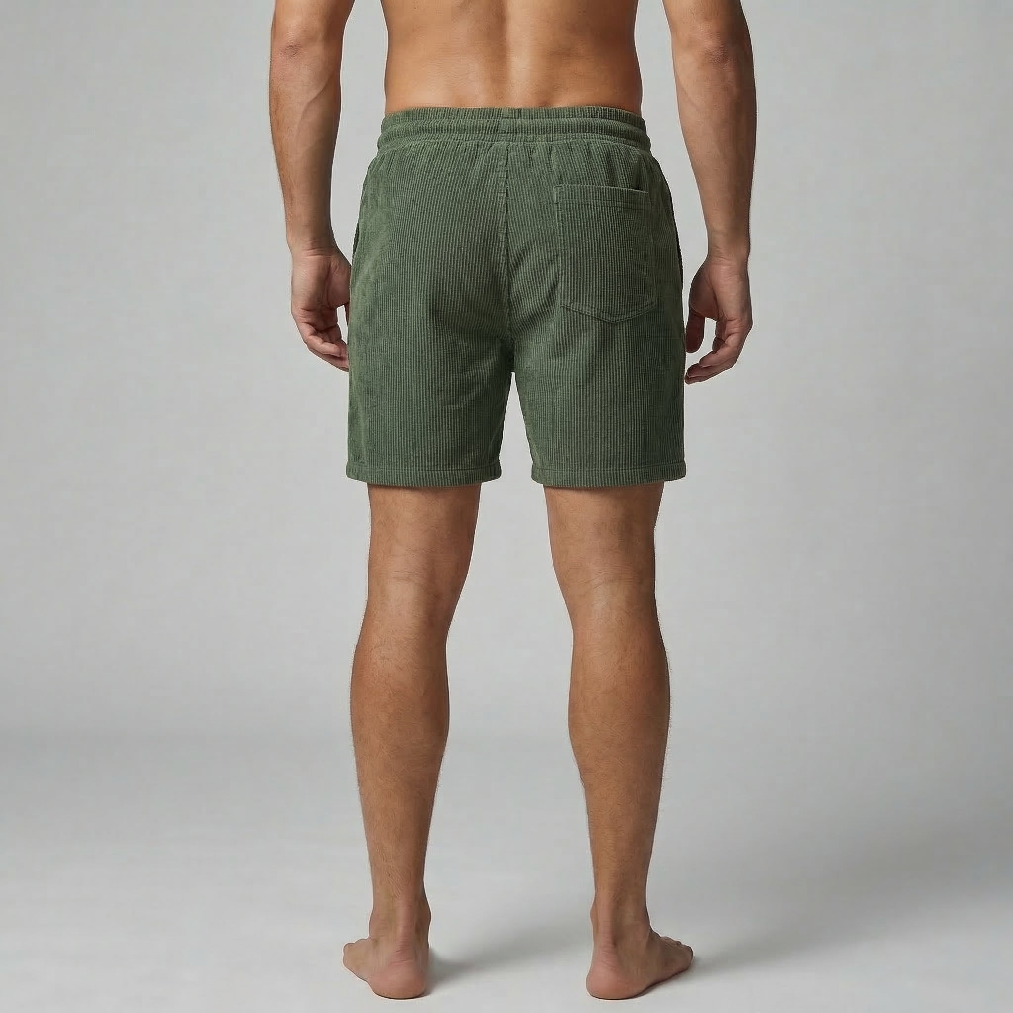 Men's Striped Drawstring Swim Shorts Summer Beach