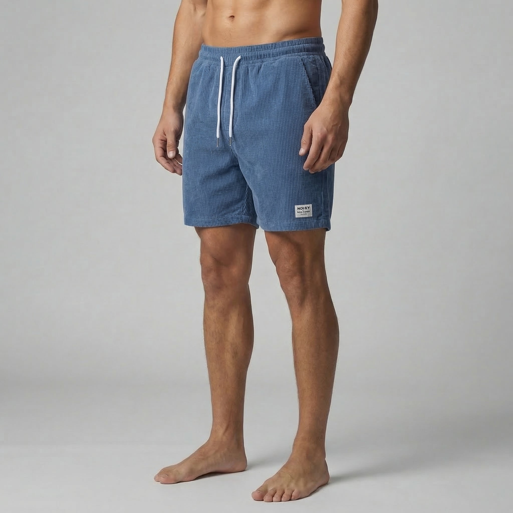 Men's Striped Drawstring Swim Shorts Summer Beach