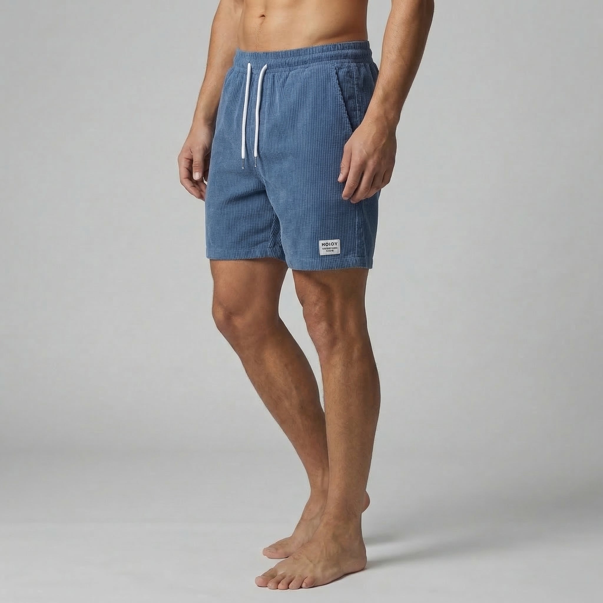Men's Striped Drawstring Swim Shorts Summer Beach