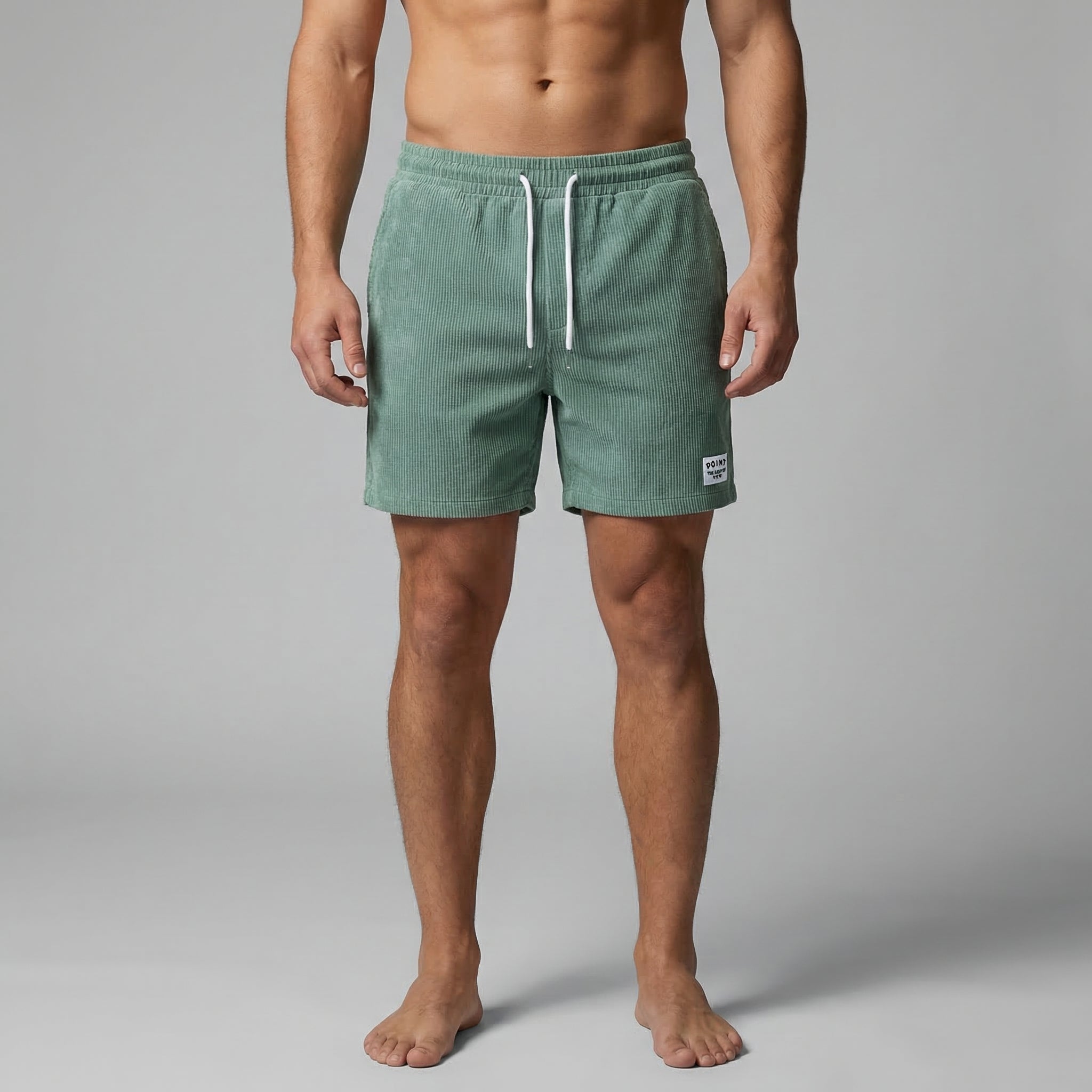 Men's Striped Drawstring Swim Shorts Summer Beach