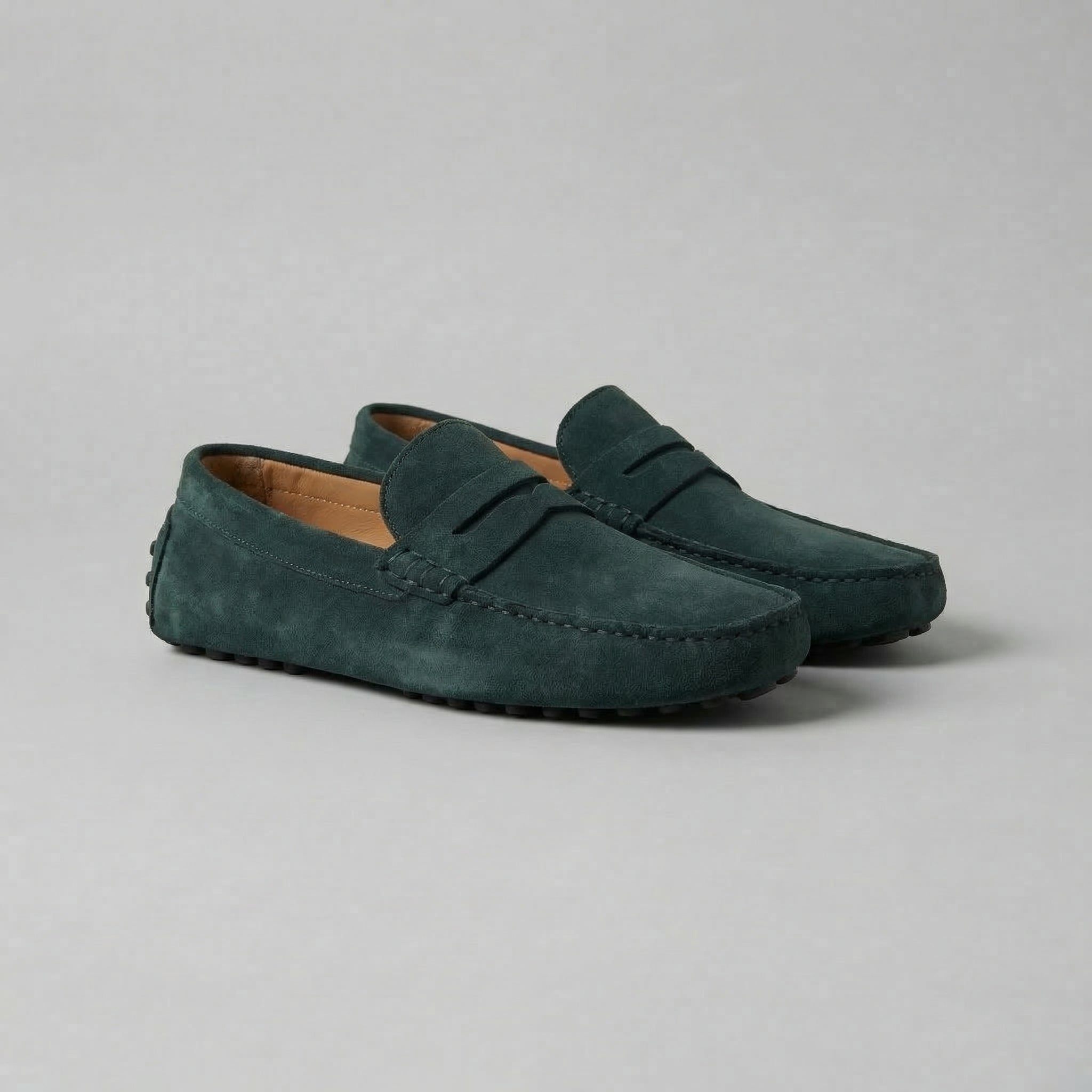 Men's Suede Driving Loafers Slip On Casual Shoes