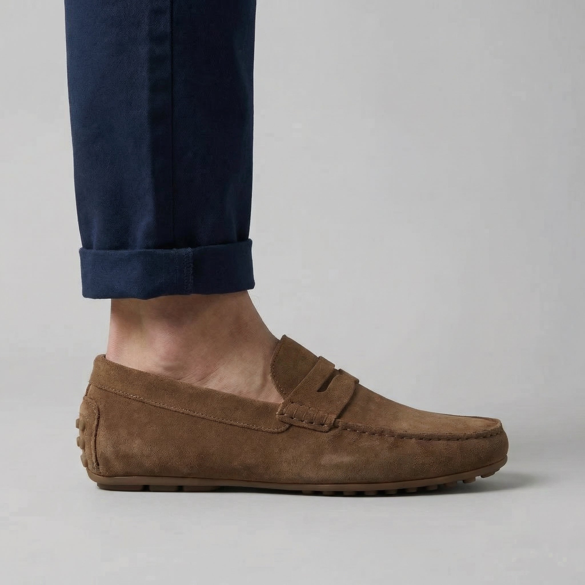 Men's Suede Driving Loafers Slip On Casual Shoes