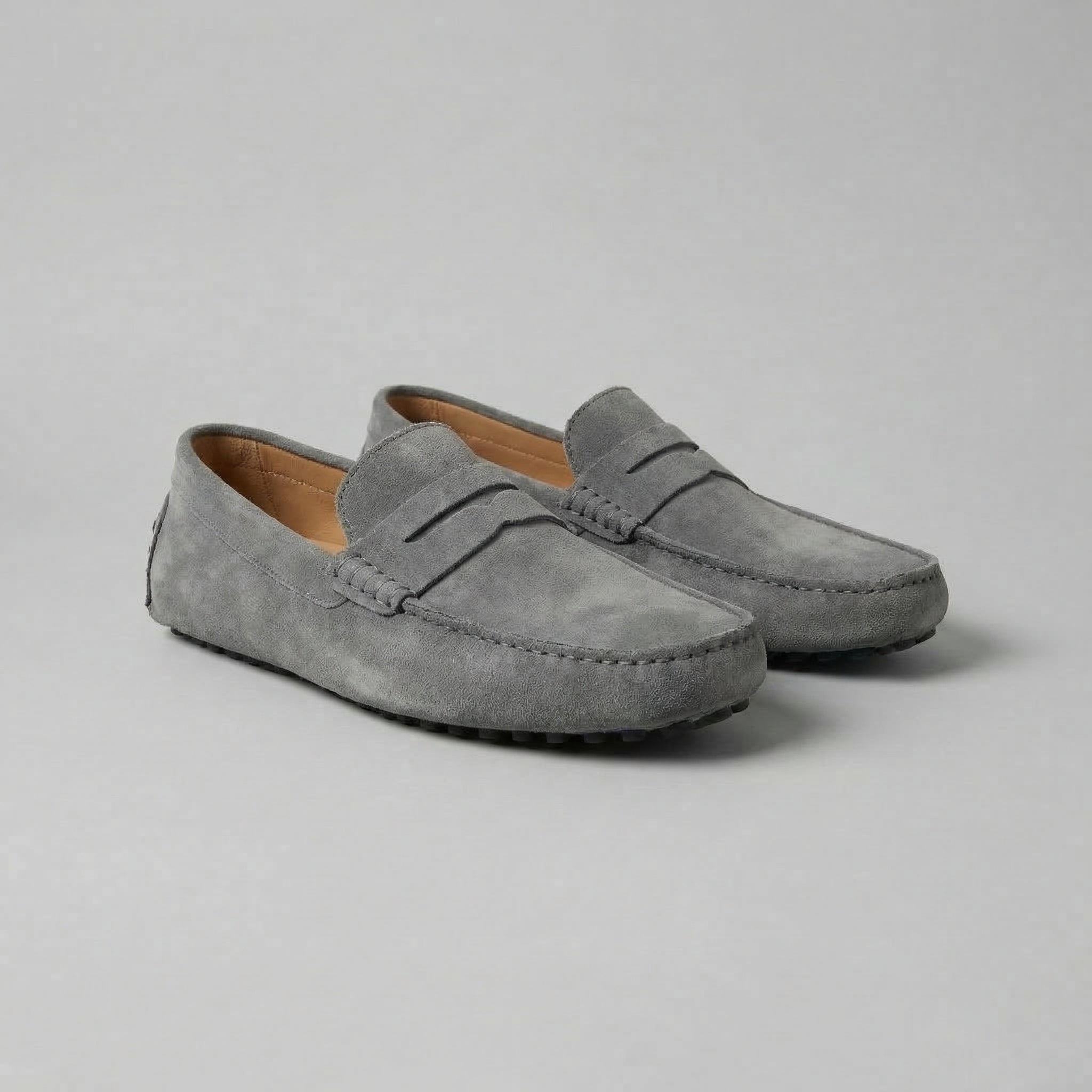 Men's Suede Driving Loafers Slip On Casual Shoes