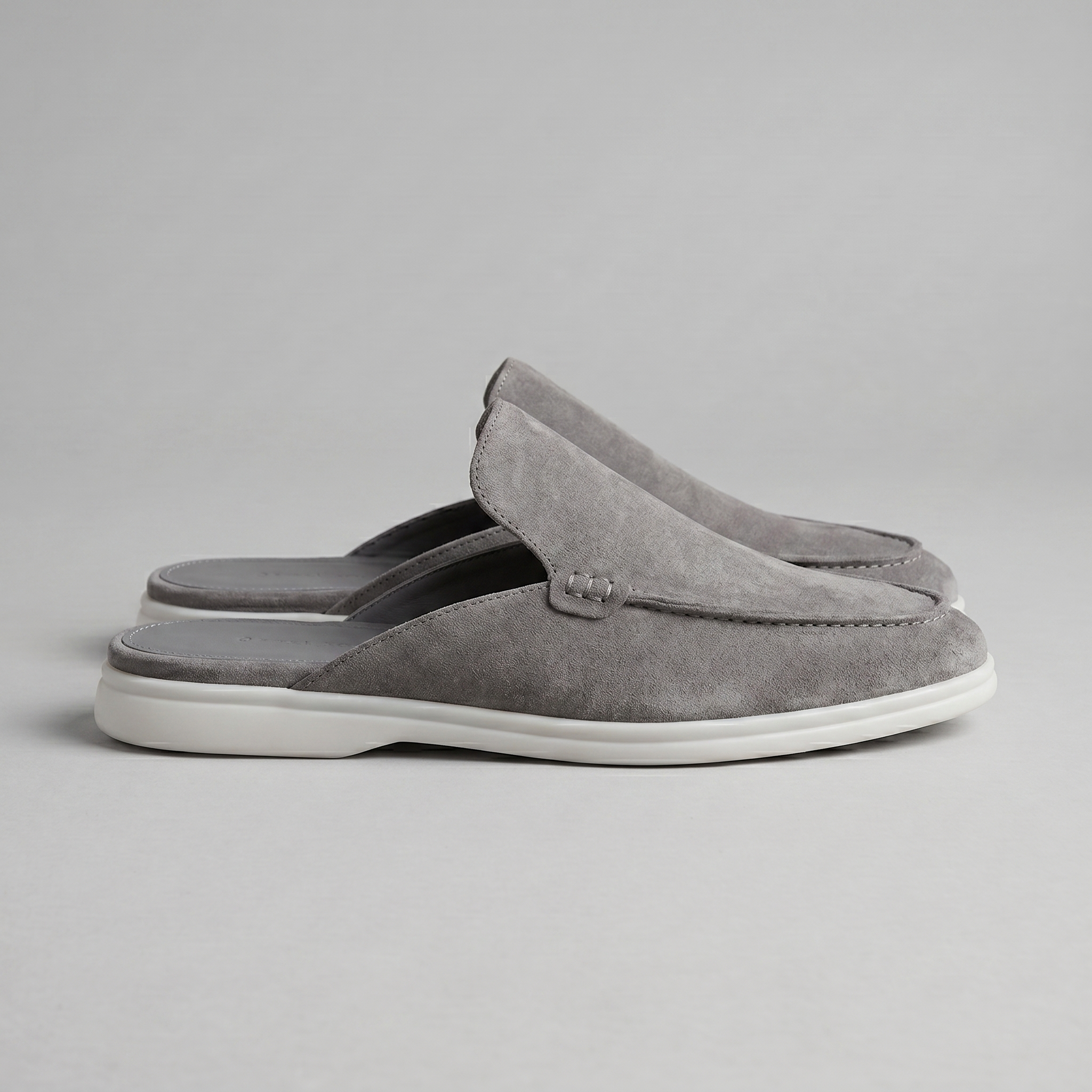Men's Suede Backless Loafer Mules Slip On Casual Shoes