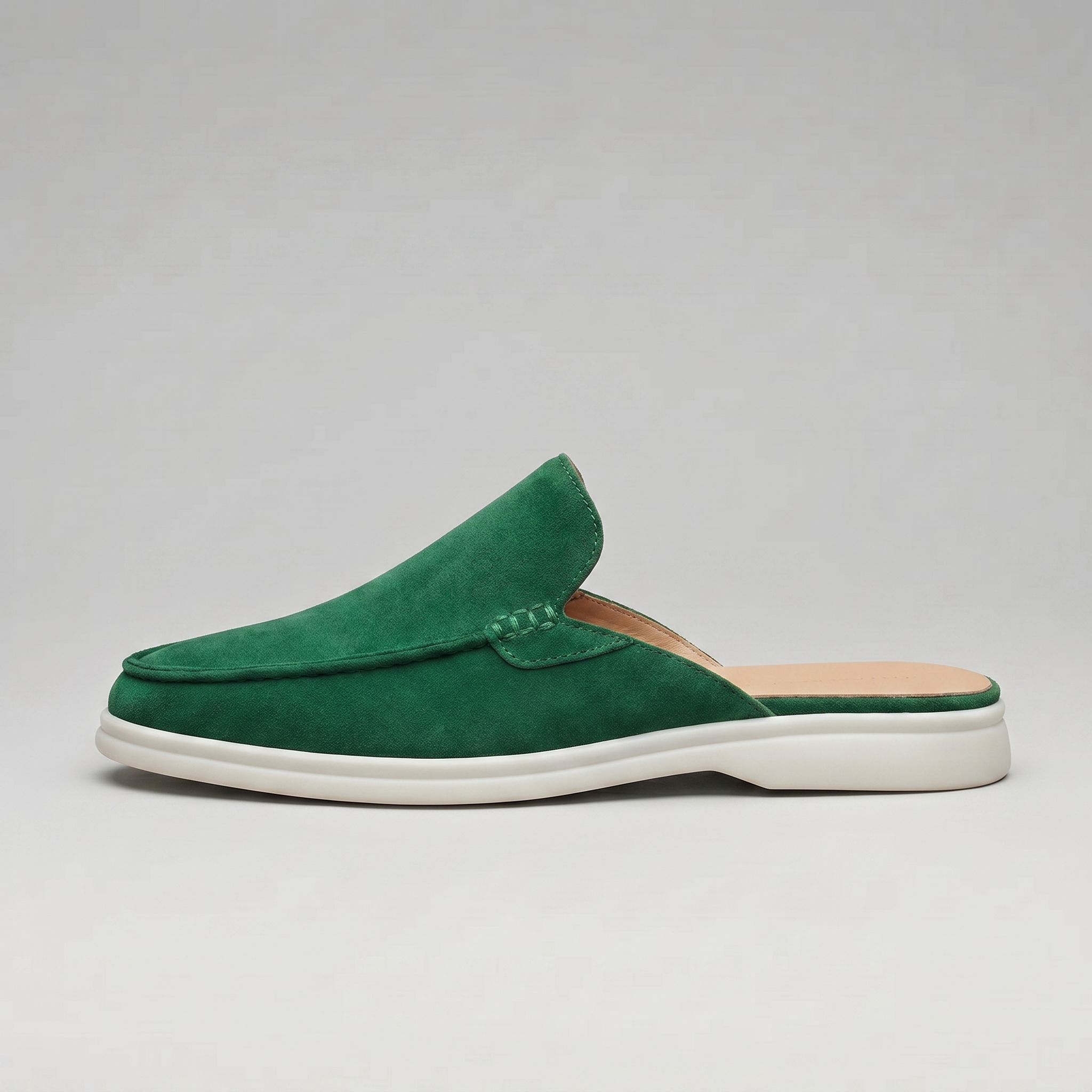 Men's Suede Backless Loafer Mules Slip On Casual Shoes