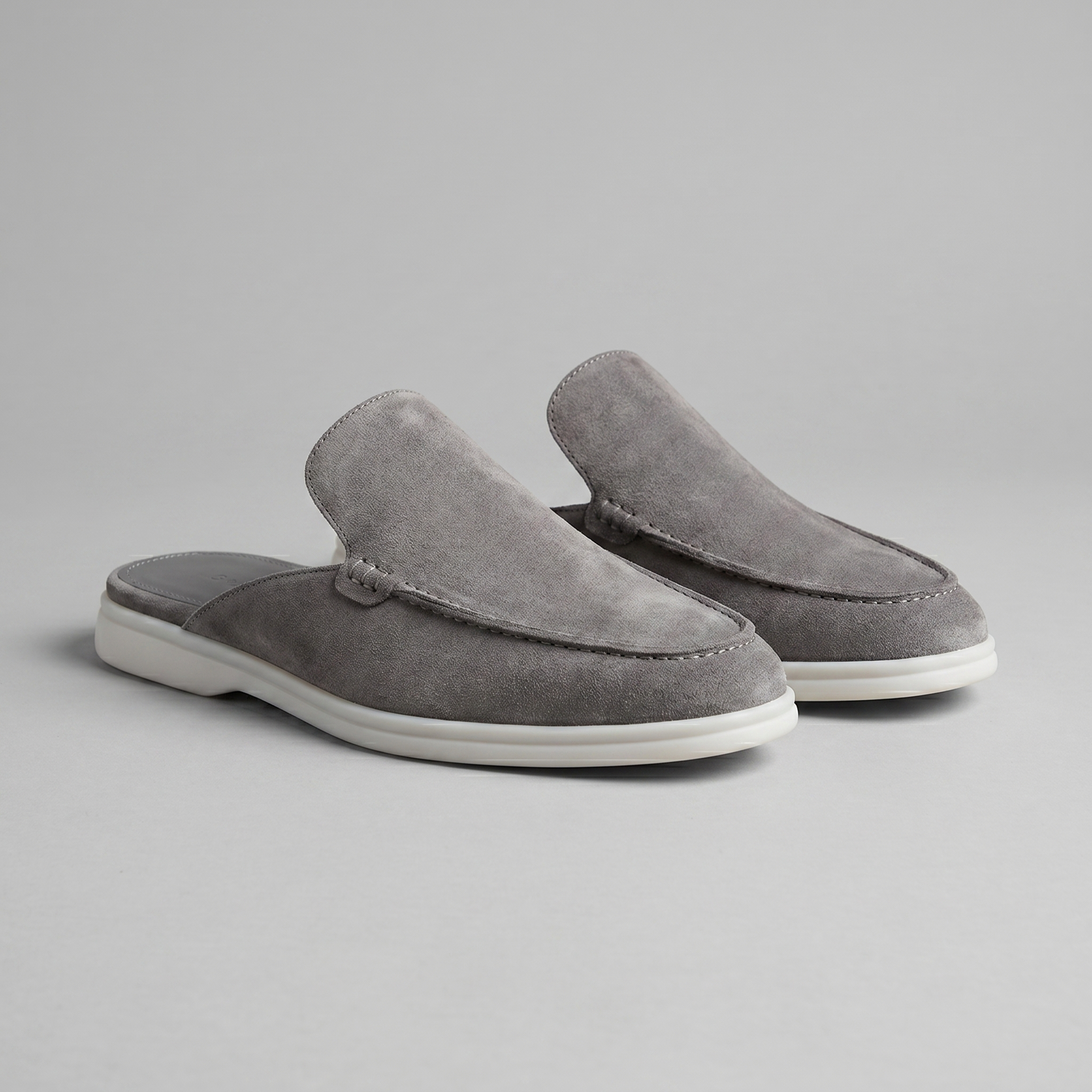 Men's Suede Backless Loafer Mules Slip On Casual Shoes