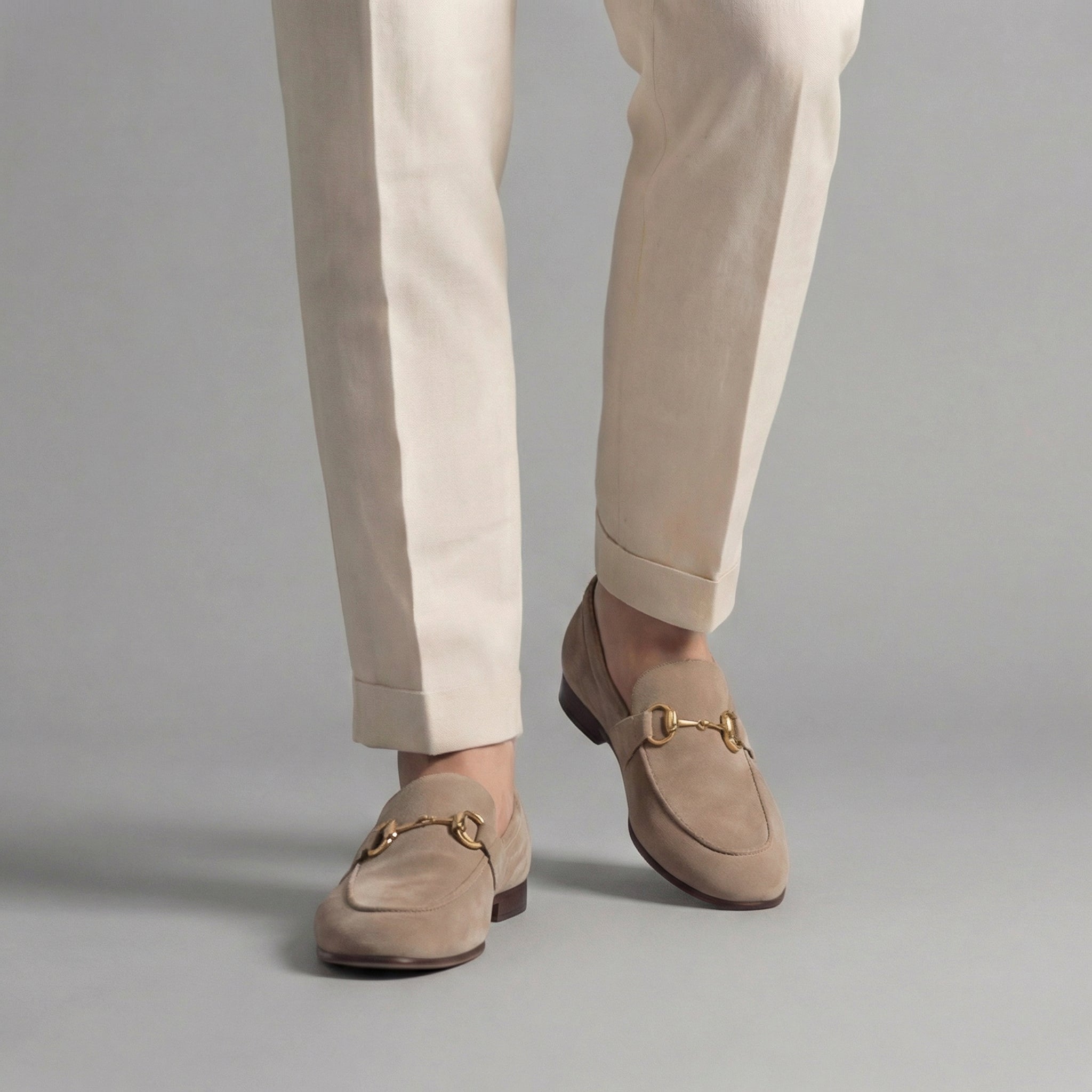 Men's Suede Horsebit Loafers Slip On Smart Casual Shoes