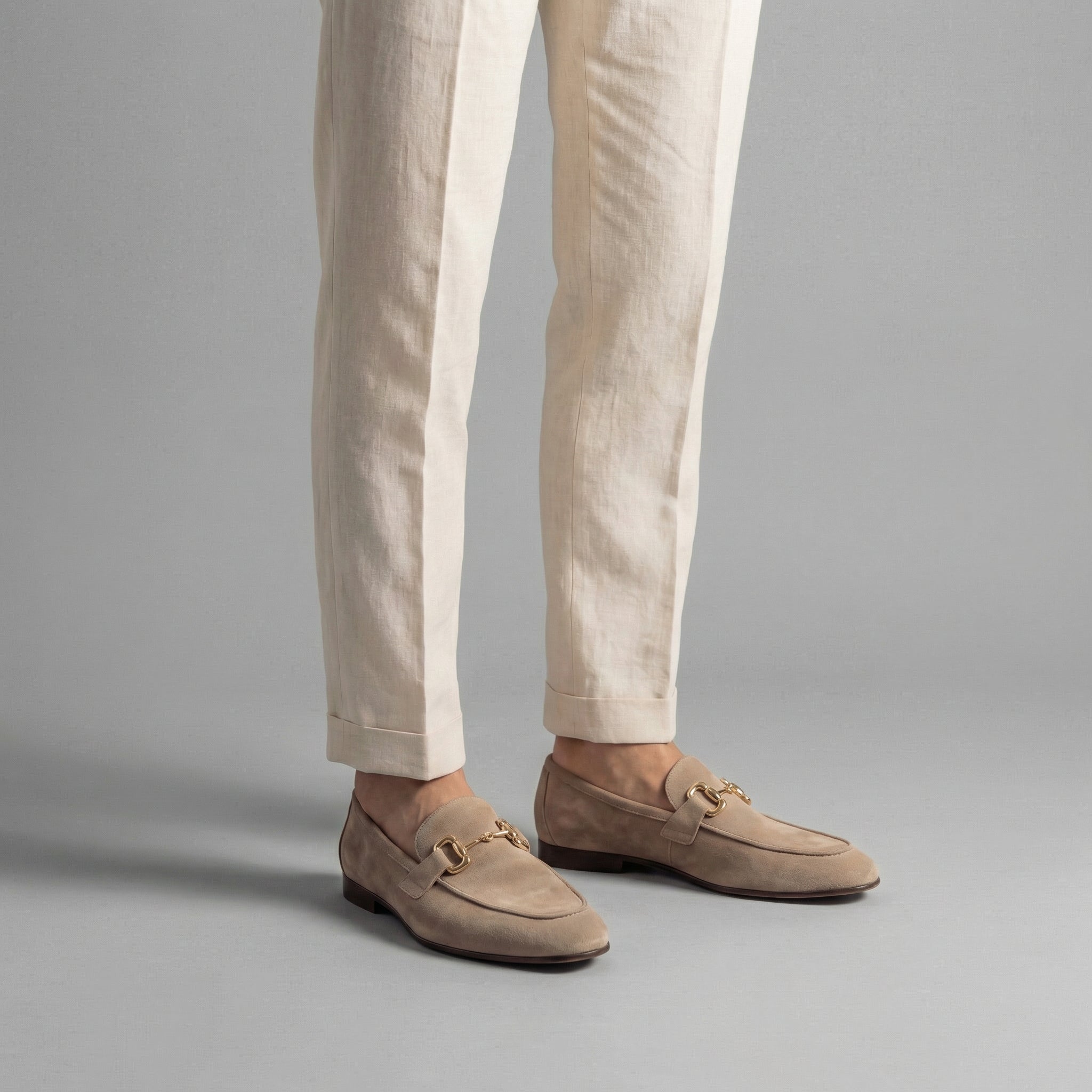 Men's Suede Horsebit Loafers Slip On Smart Casual Shoes