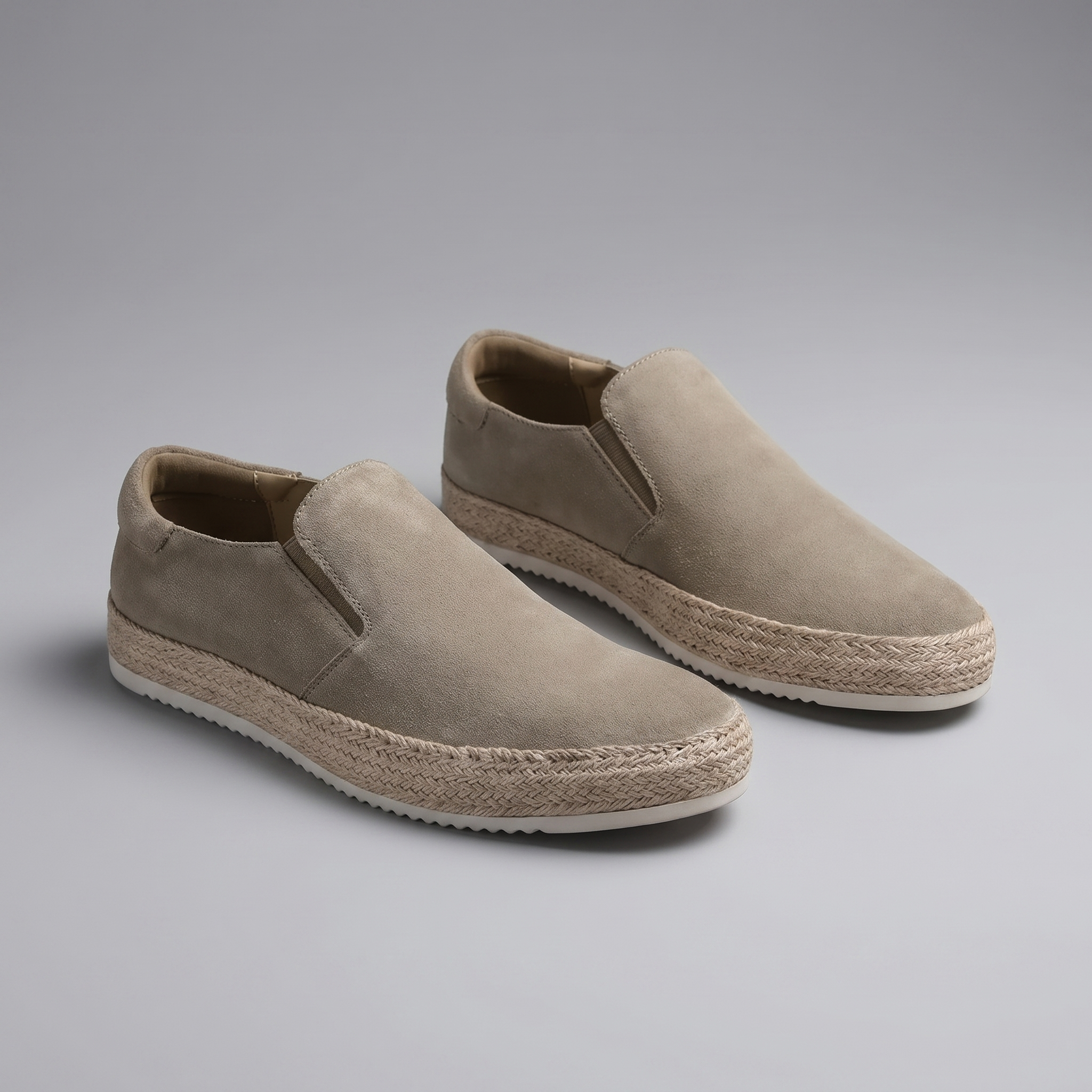 Men's Suede Slip On Espadrille Casual Summer Loafers