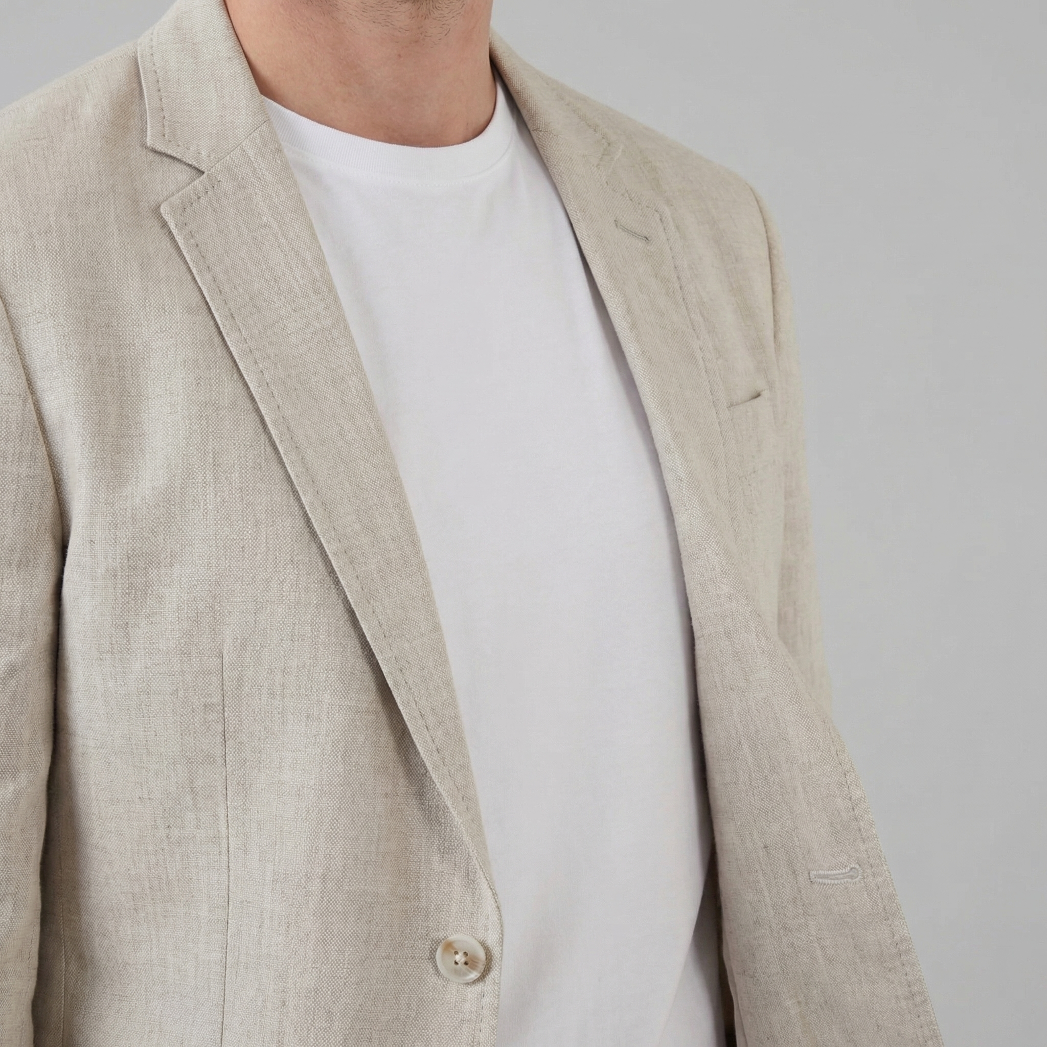 Men's Linen Blazer Relaxed Fit Smart Casual Summer