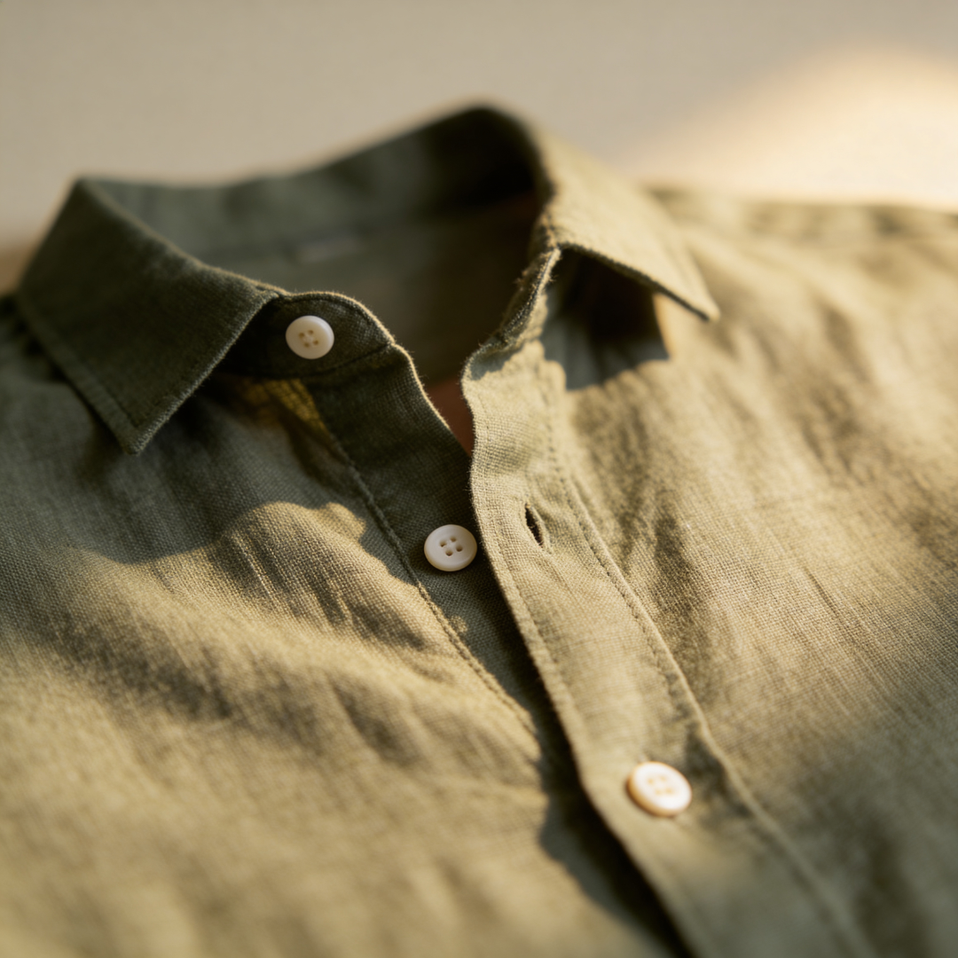Men's Linen Long Sleeve Shirt Summer Holiday