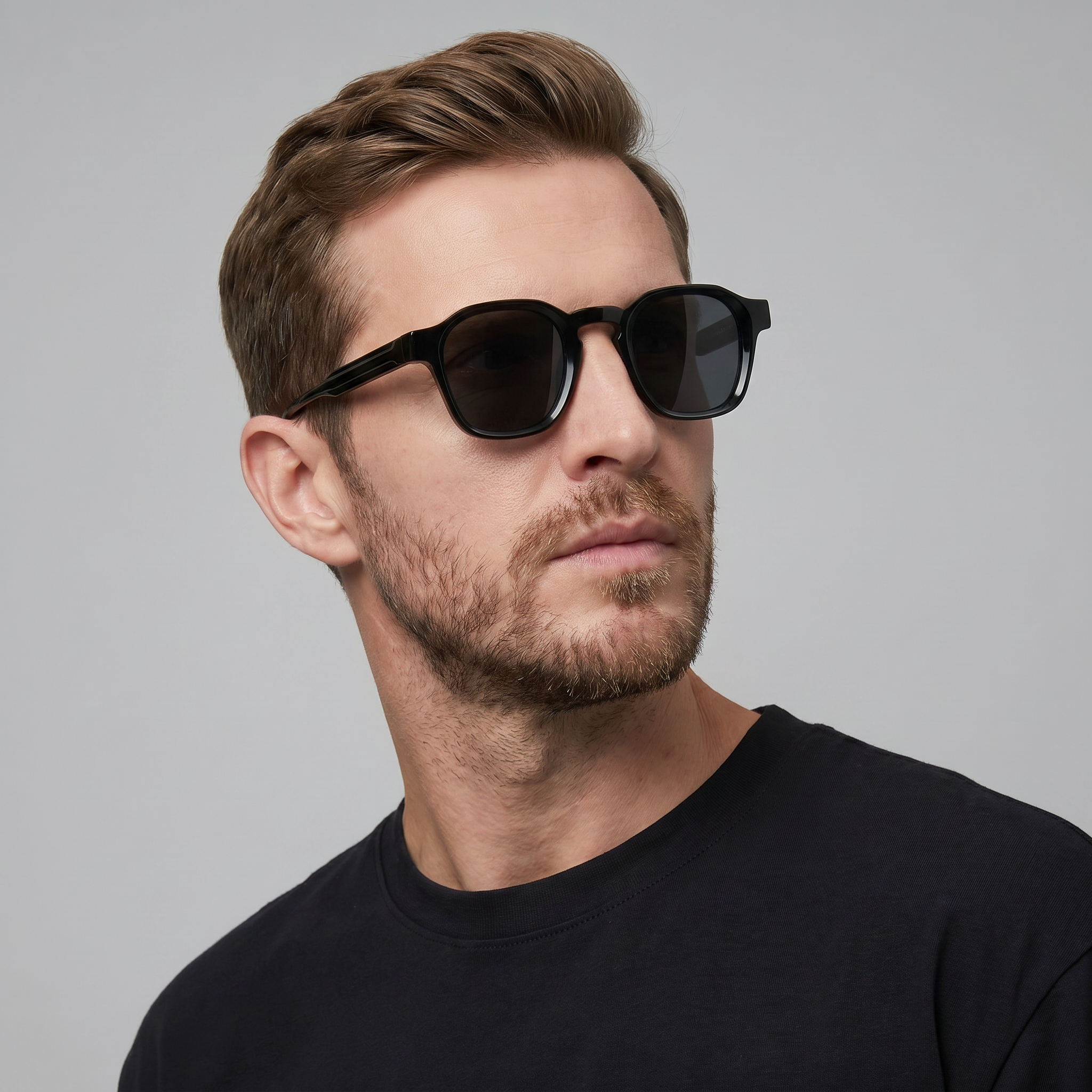Men's Vintage Square Frame Sunglasses Dark Lens Summer
