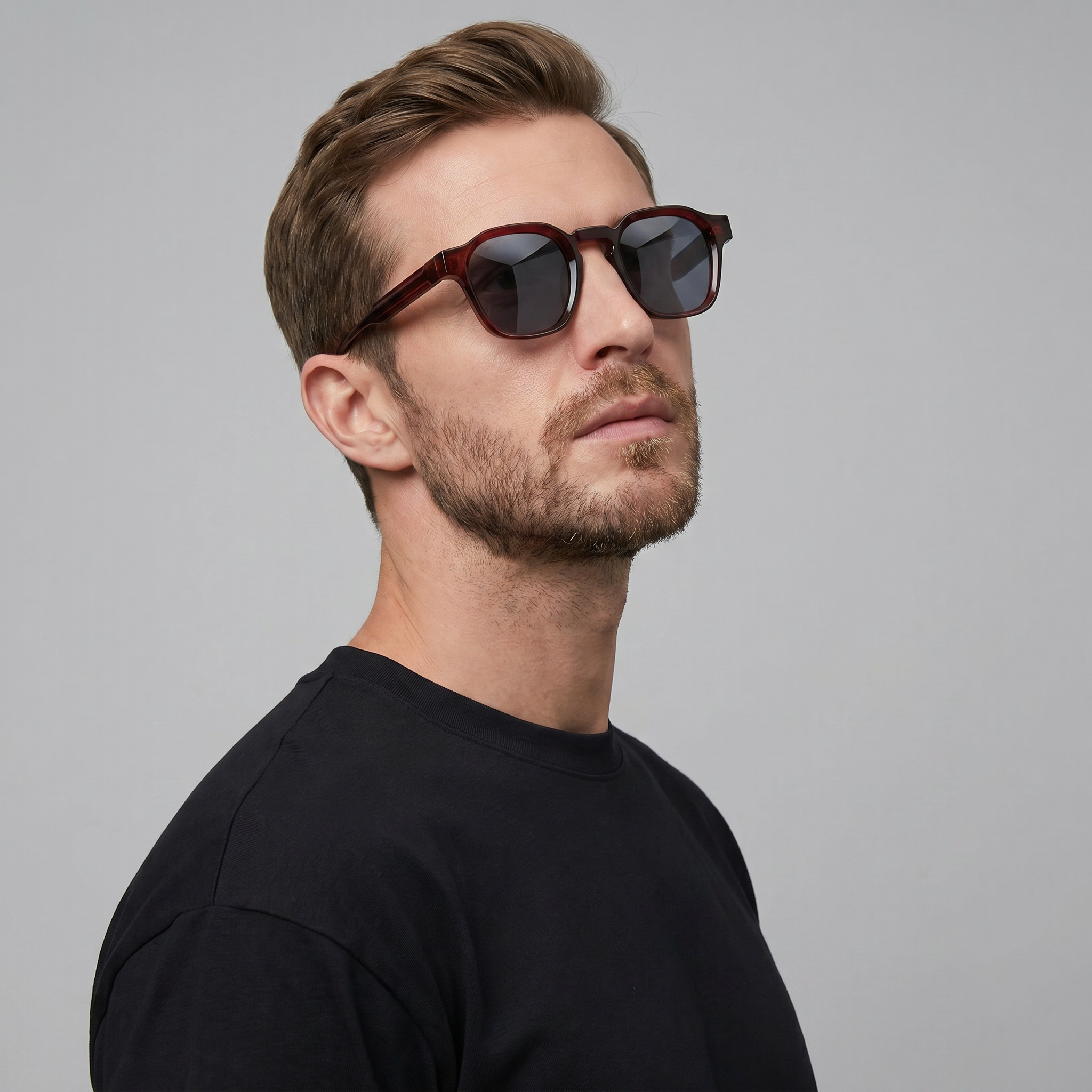 Men's Vintage Square Frame Sunglasses Dark Lens Summer