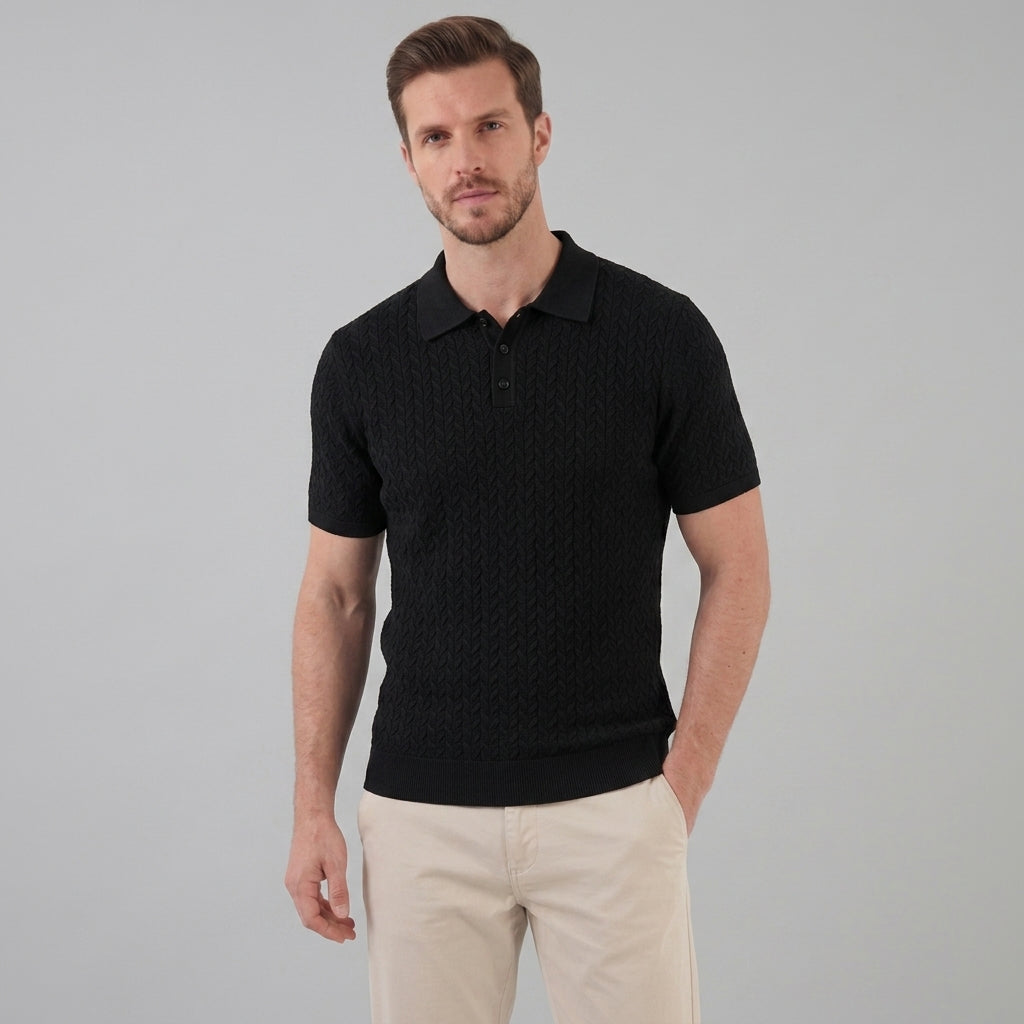 Men’s Summer Short Sleeve Solid Color Polo Shirt