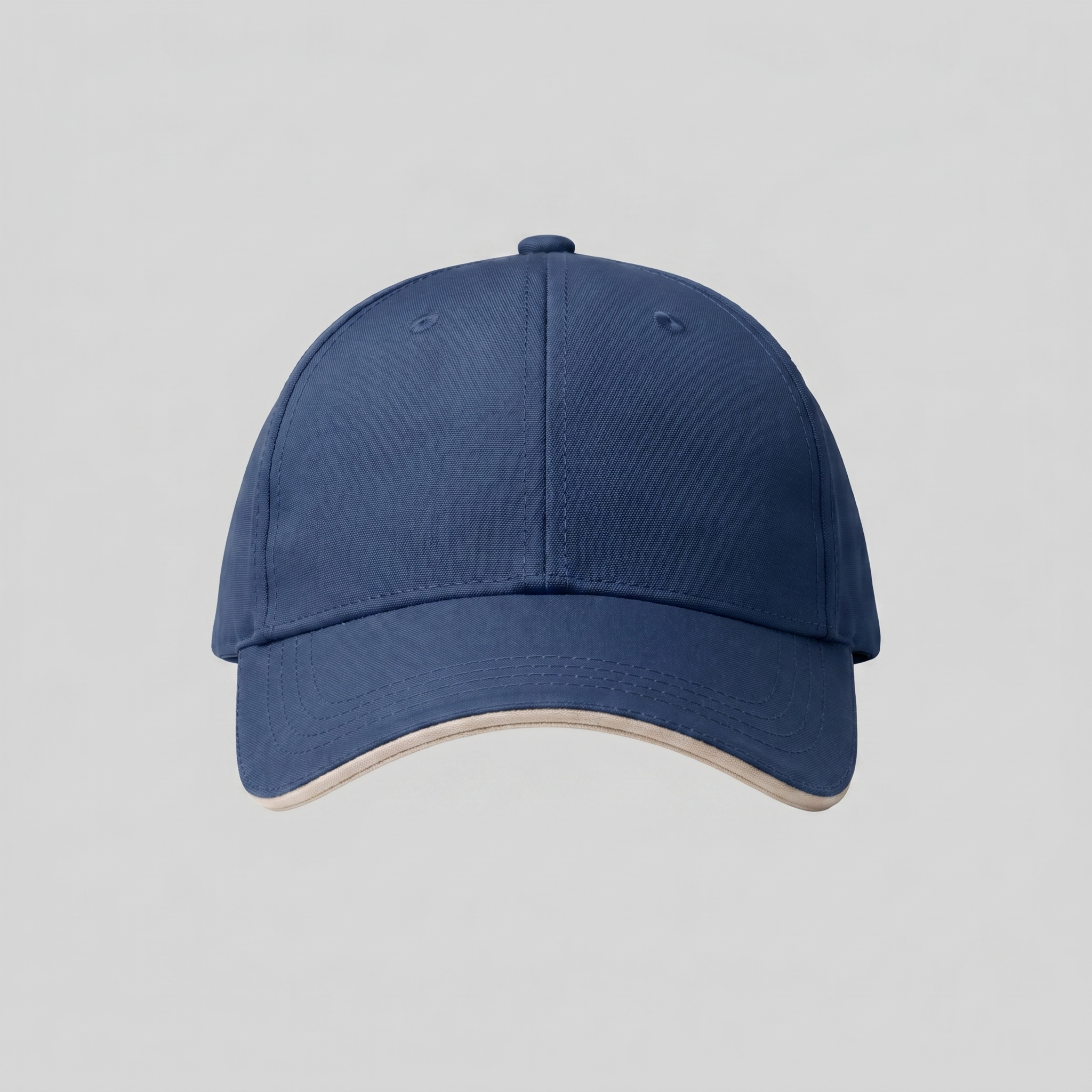 Men's Two Tone Baseball Cap Contrast Trim Adjustable