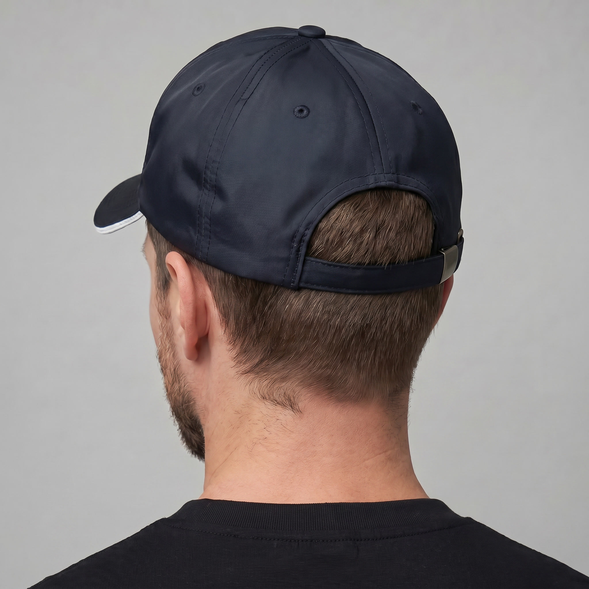 Men's Two Tone Baseball Cap Contrast Trim Adjustable