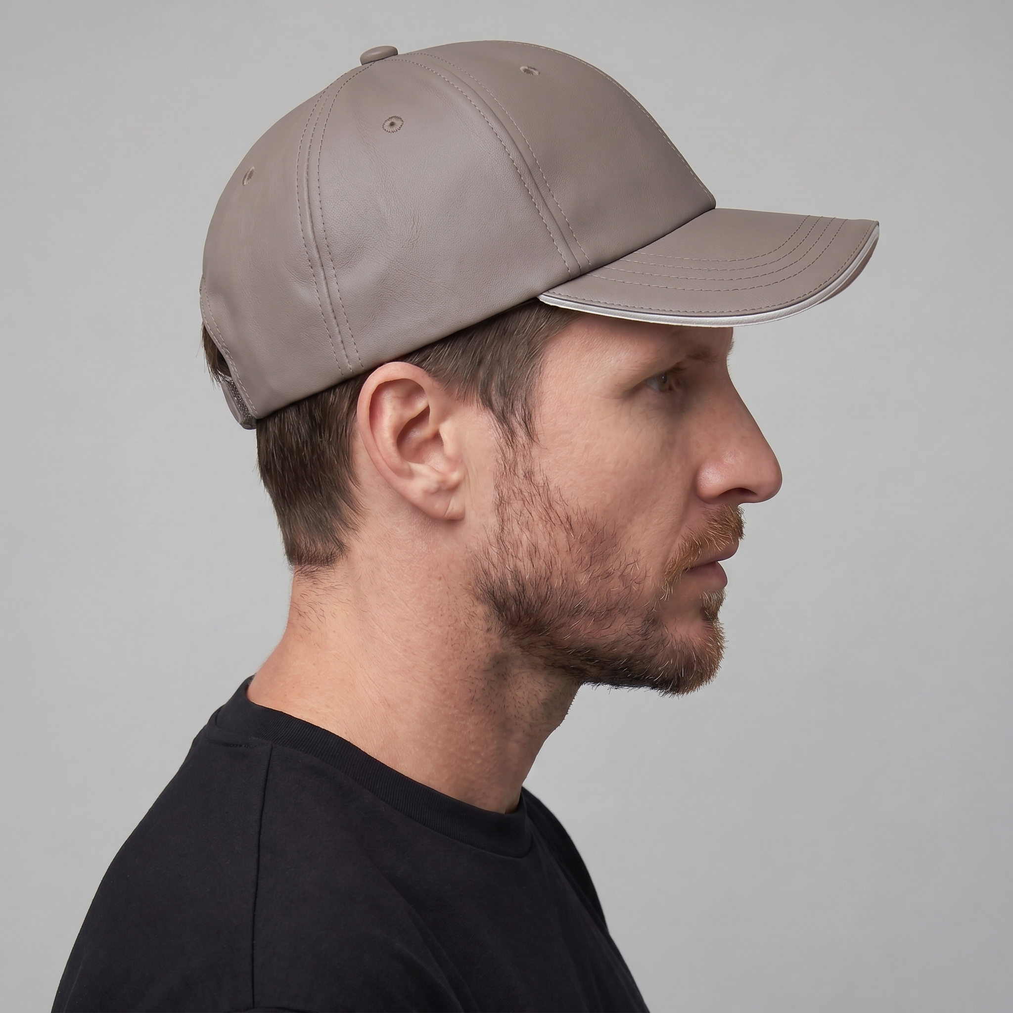 Men's Two Tone Baseball Cap Contrast Trim Adjustable